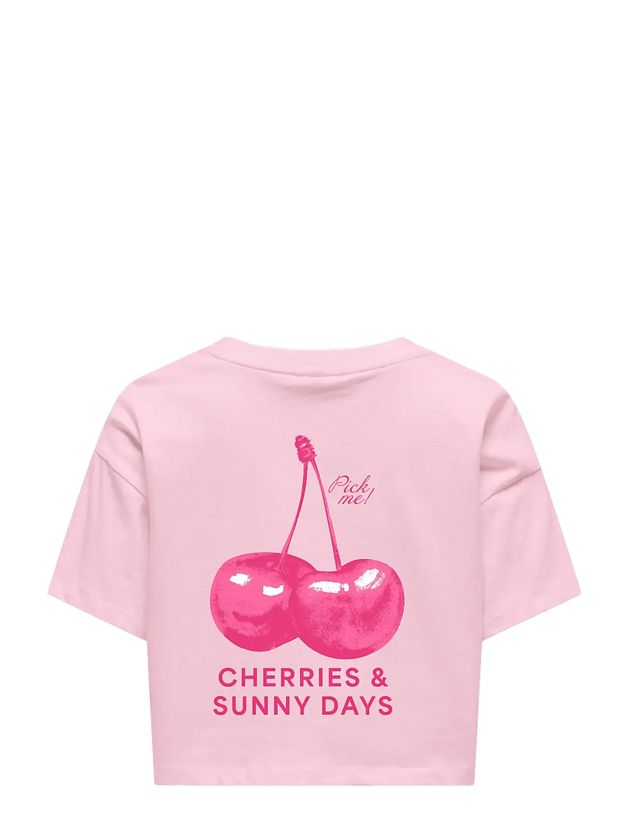 Kids Only - KOGMILLA LIFE S/S BOXY PRINTED TOP JRS - lühikeste varrukatega t-särgid - romance rose - 1
