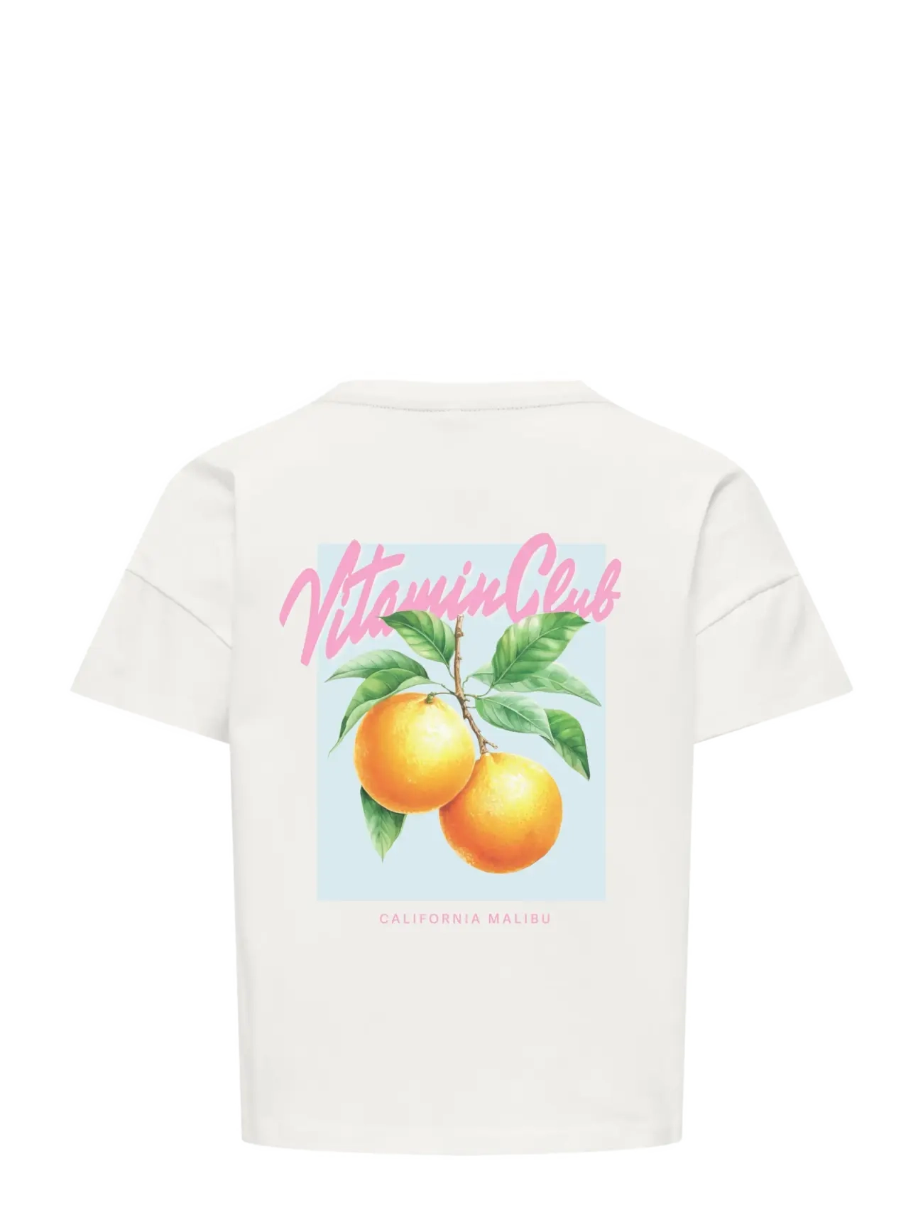 Kids Only - KOGMELLIE LIFE S/S LOOSE PRINT TOP JRS - kortærmede t-shirts - cloud dancer - 1
