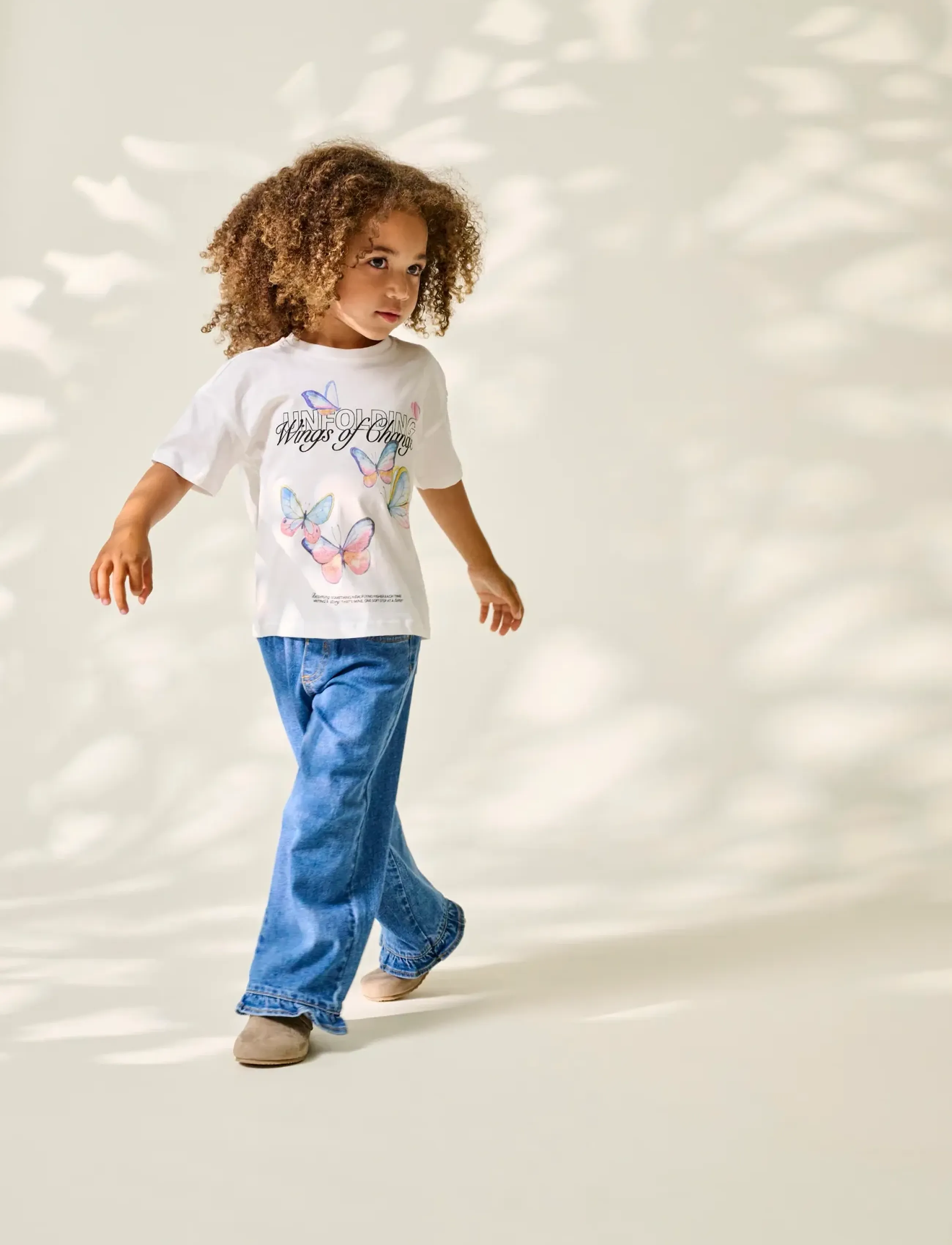 Kids Only KMGENNA WIDE FRILL DNM AKM604 - Jeans - MEDIUM BLUE DENIM / blue
