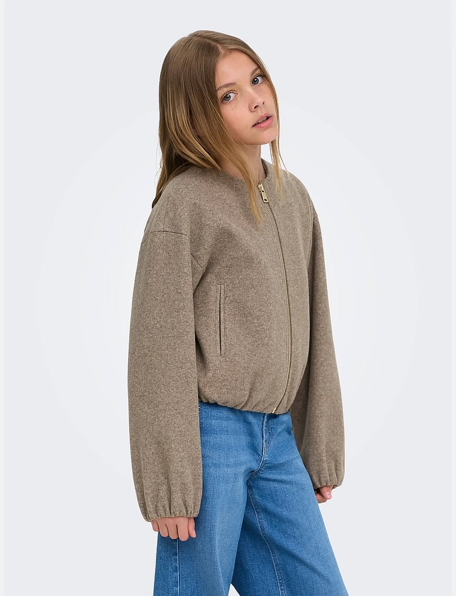 Kids Only - KOGADINA LIFE SHORT BOMBER VD OTW - bomberjacken - taupe gray - 0