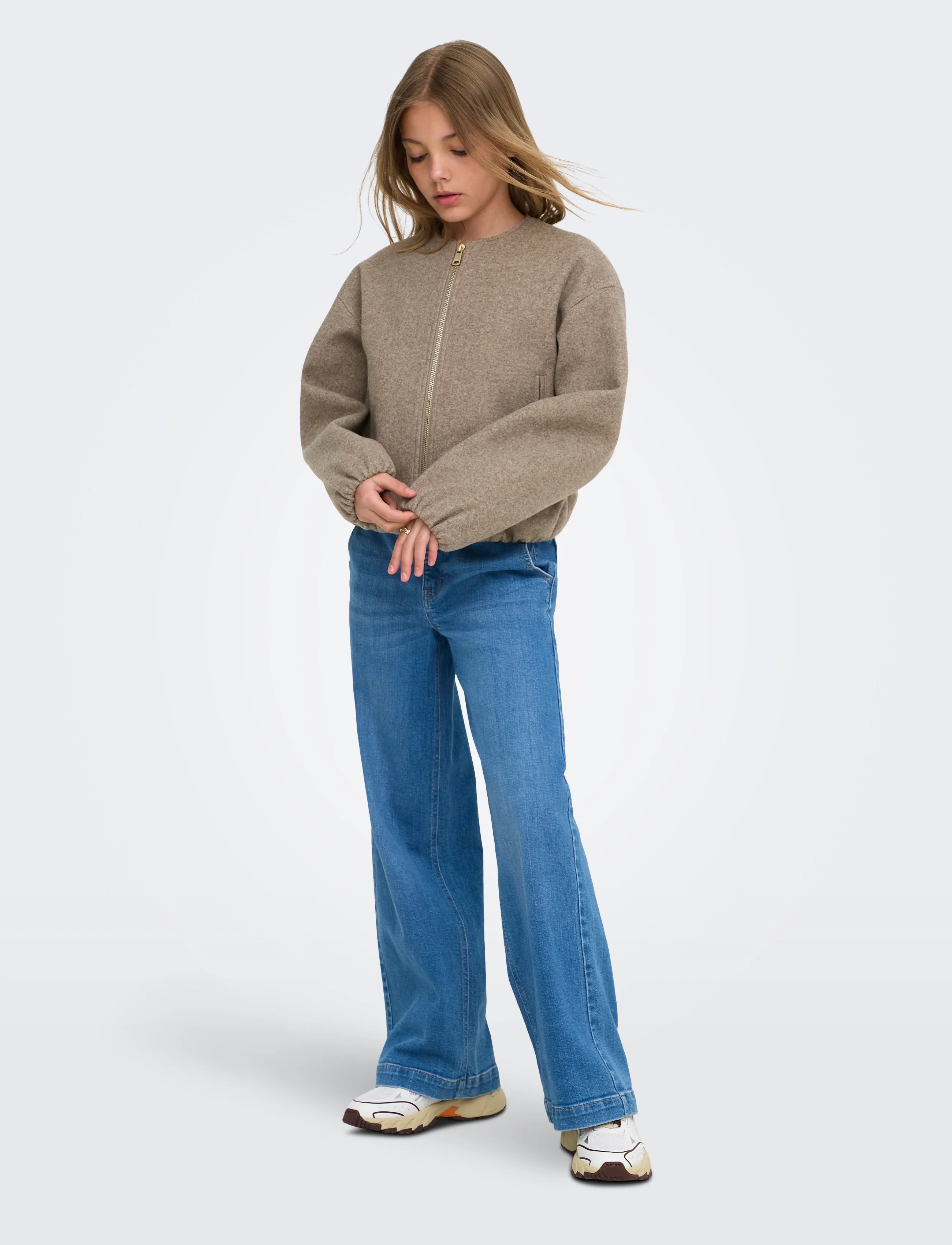 Kids Only - KOGADINA LIFE SHORT BOMBER VD OTW - bomberjacken - taupe gray - 4