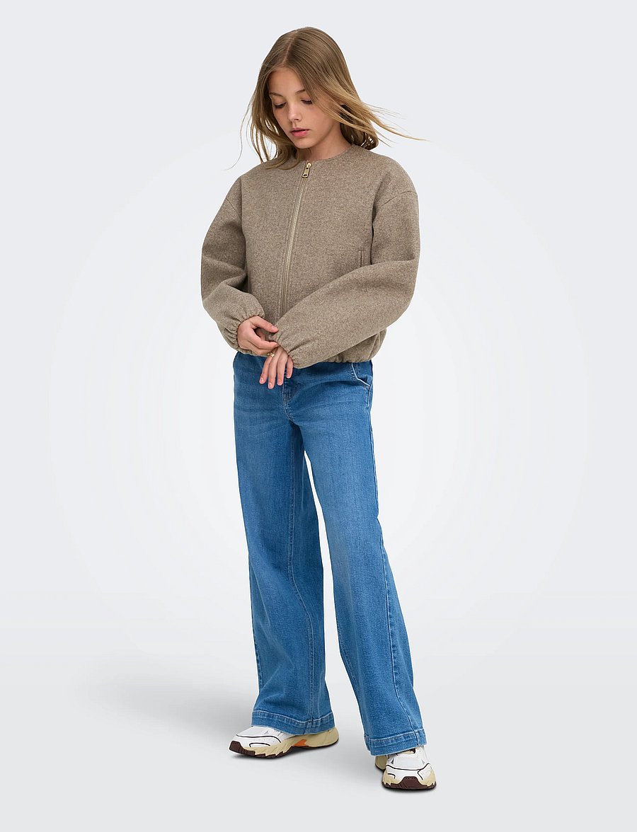Kids Only - KOGADINA LIFE SHORT BOMBER VD OTW - bomberjacken - taupe gray - 4