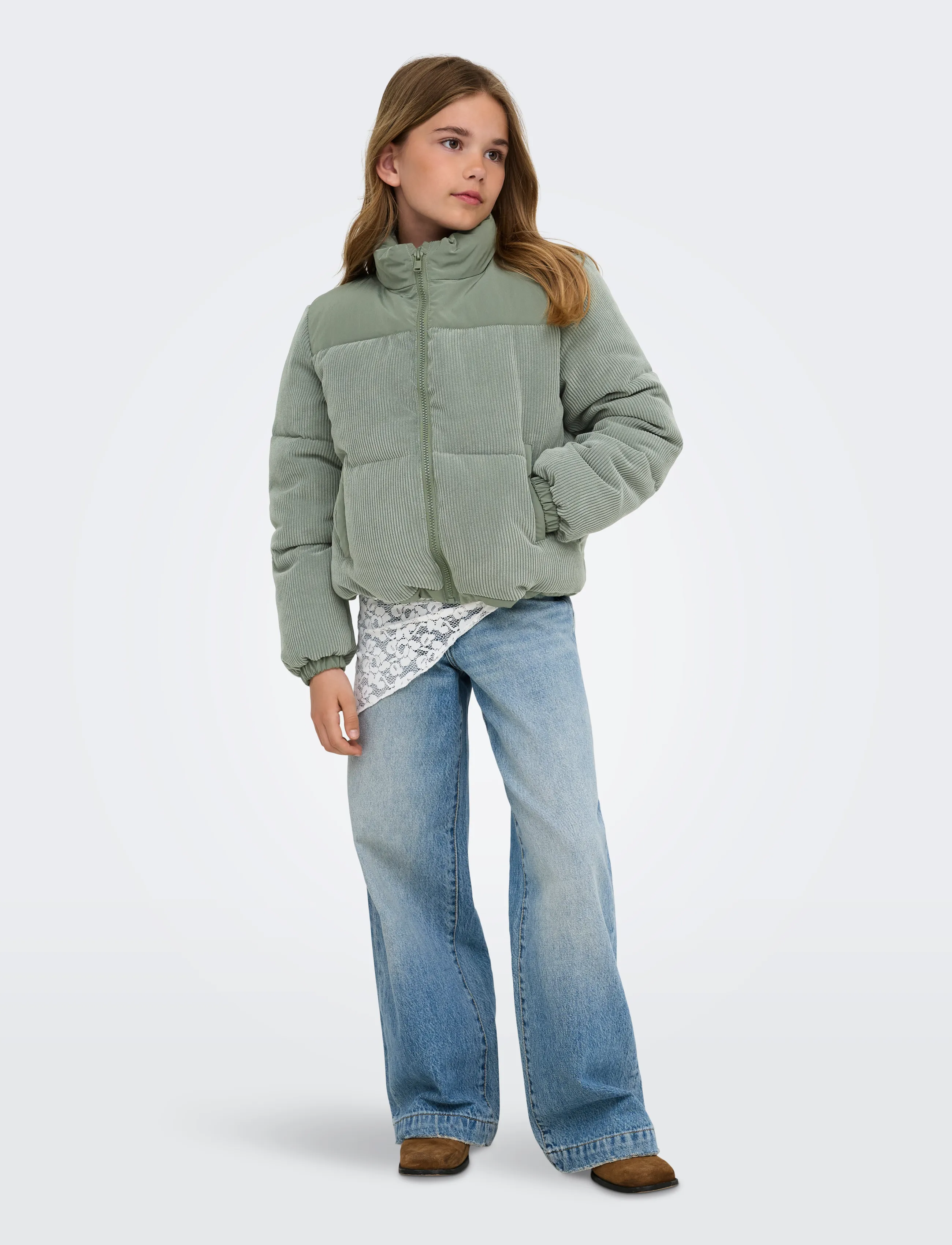 Kids Only - KOGTANYA LIFE MIX PUFFER VD OTW - winterjacke - castor gray - 4