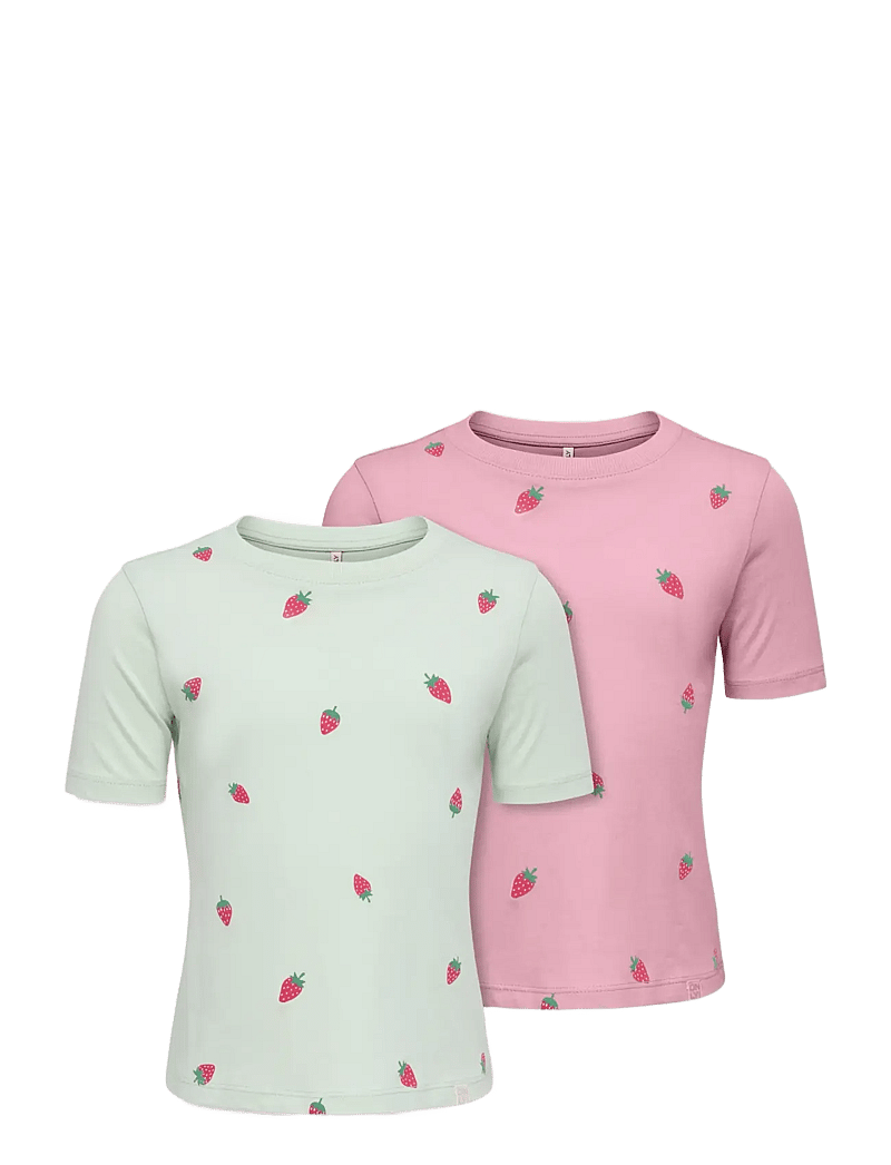 Kids Only - KMGBEATE SS REG PRINTED 2-P TEE JRS - kurzärmelige - romance rose - 0