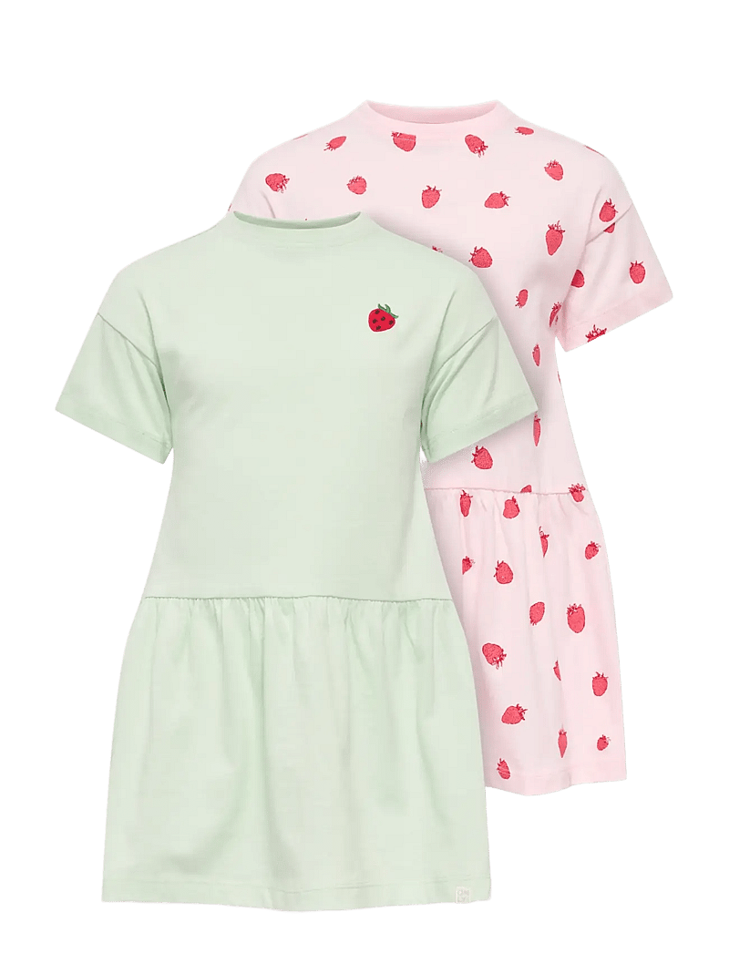 Kids Only - KMGMAIKEN LIFE SS DRESS 2-P JRS - kortärmade vardagsklänningar - romance rose - 0