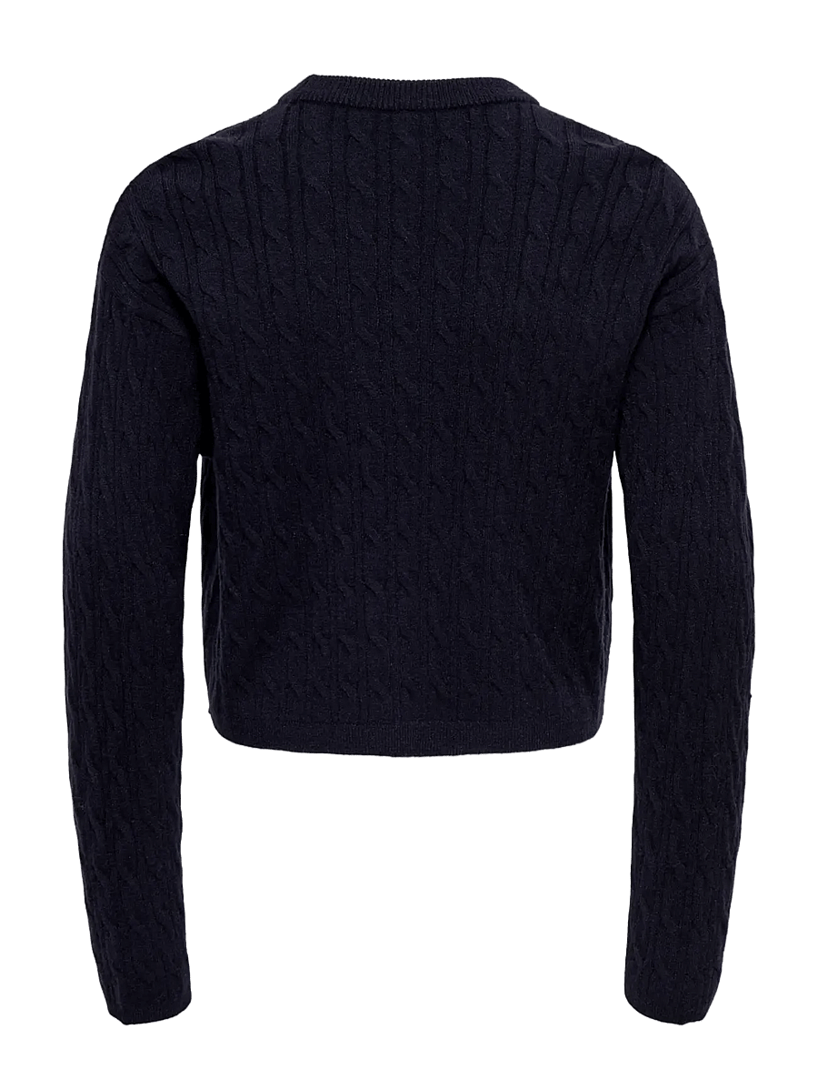 Kids Only - KOGIBI LS CABLE O-NECK VD KNT - trøjer - night sky - 2