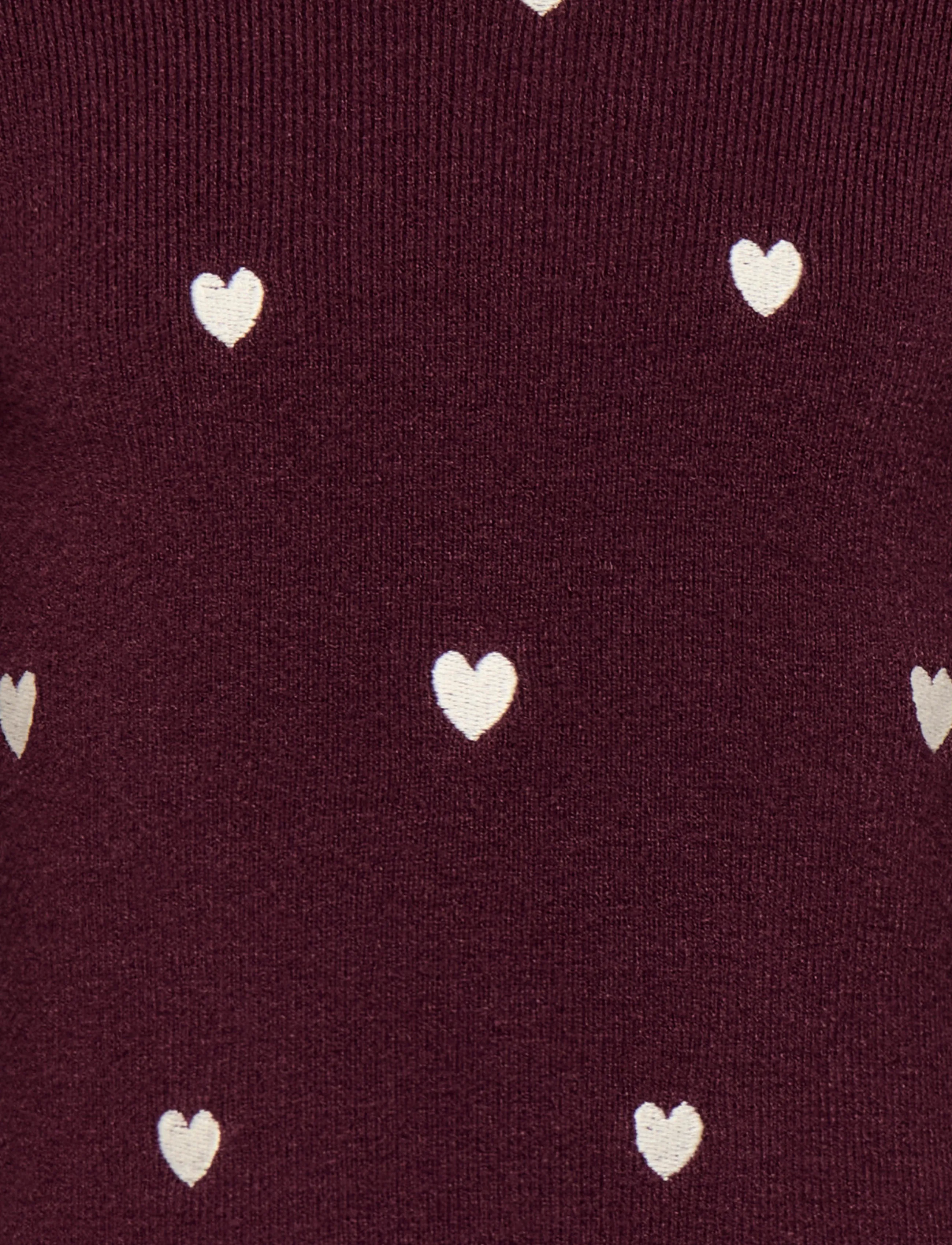 Kids Only - KMGHEARTS L/S PULLOVER KNT - džemprid - winetasting - 2