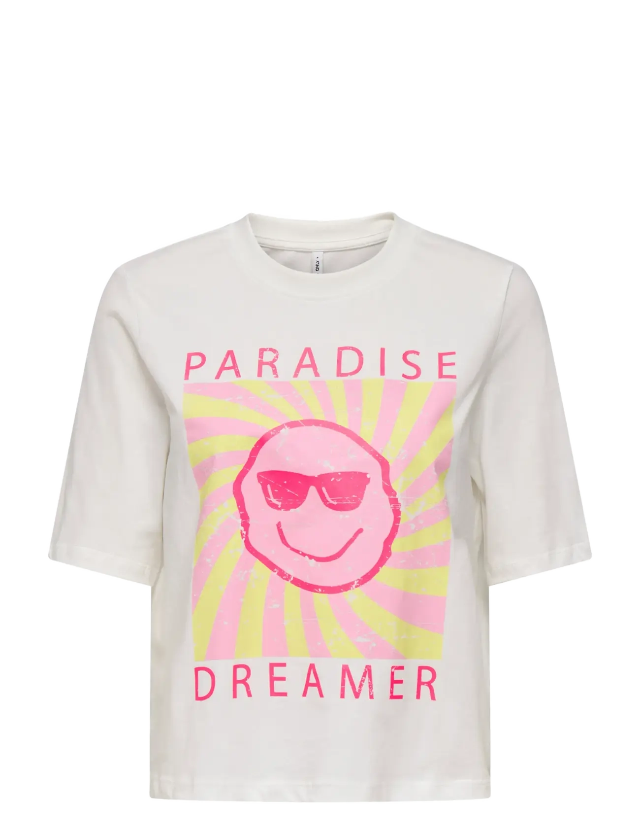 Kids Only KOGCARTY-SUN LIFE S/S TEE OT JRS - Tøj - CLOUD DANCER / cream