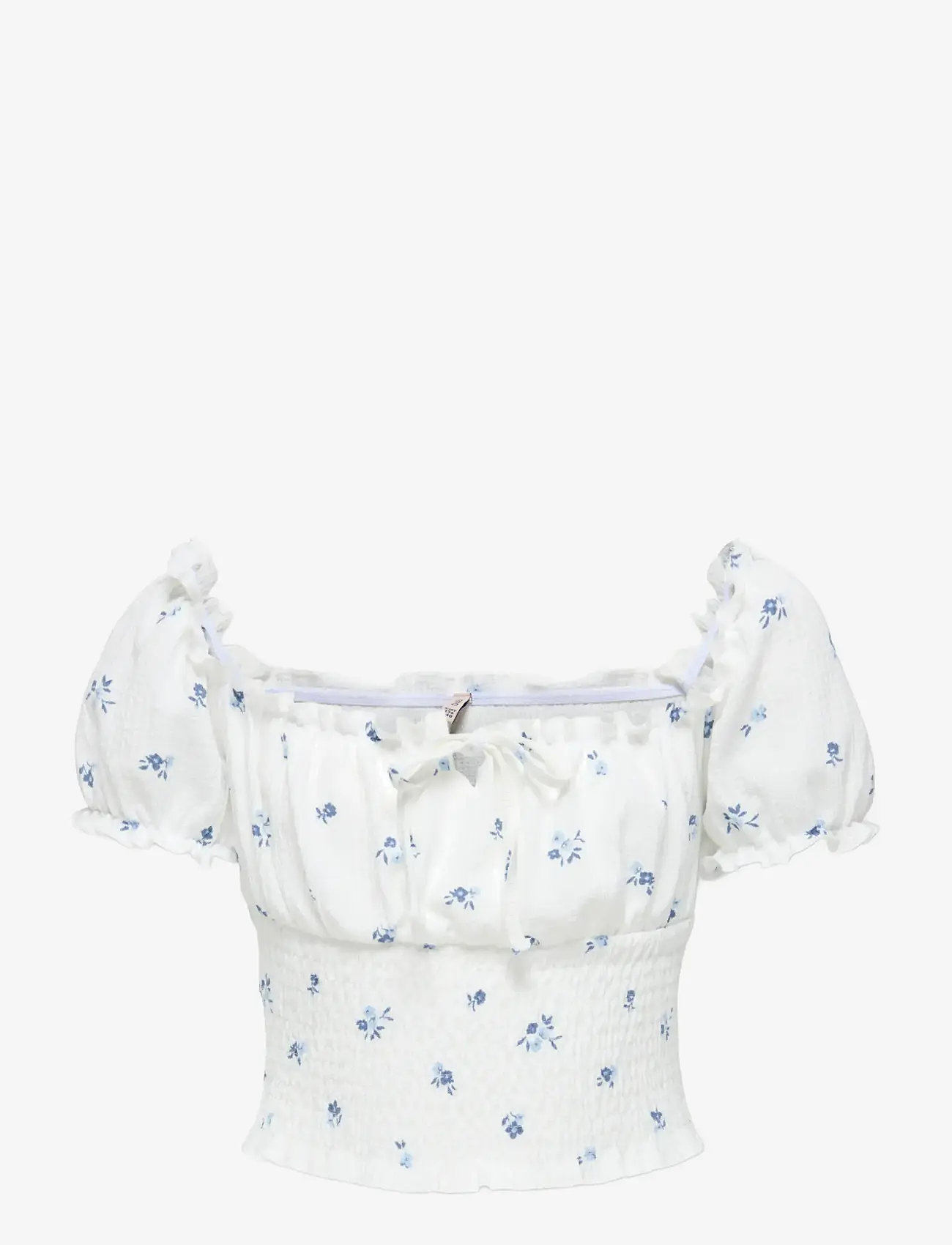 Kids Only - KOGHILLARY AOP SMOCK S/S TOP CS JRS - bluser & tunikaer - cloud dancer - 0