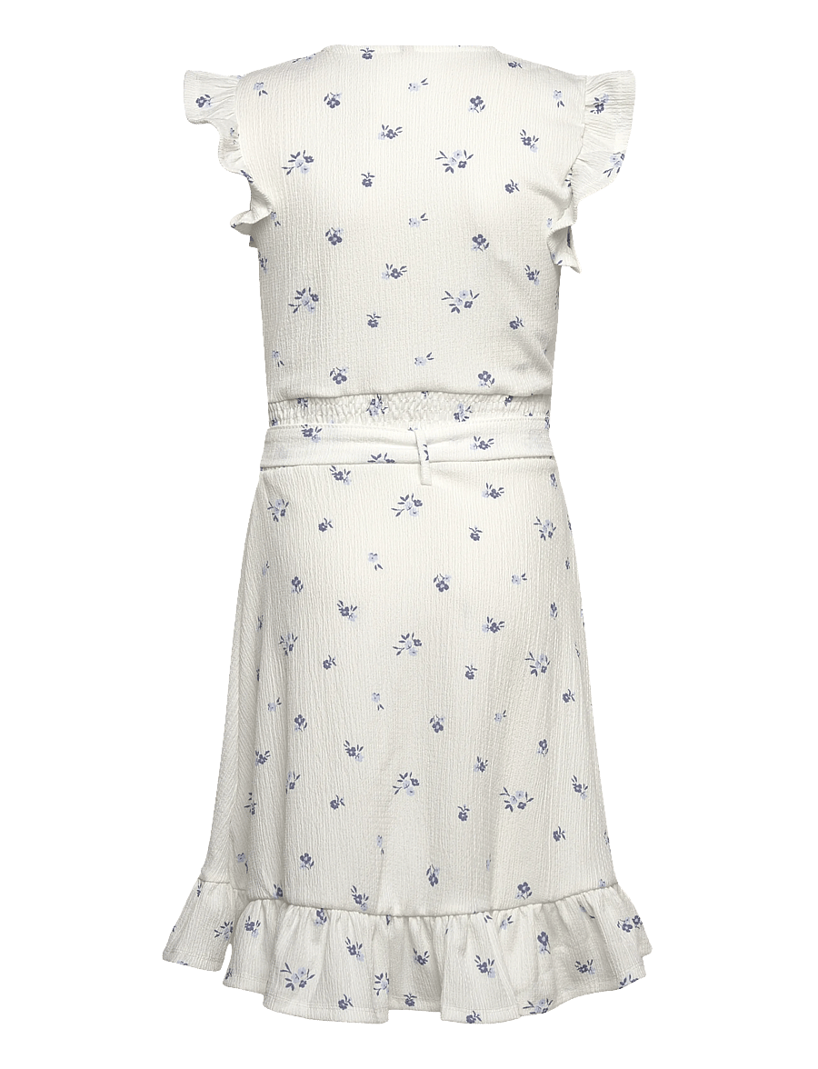 Kids Only - KOGHILLARY V NECK DRESS CS JRS - kortærmede hverdagskjoler - cloud dancer - 1