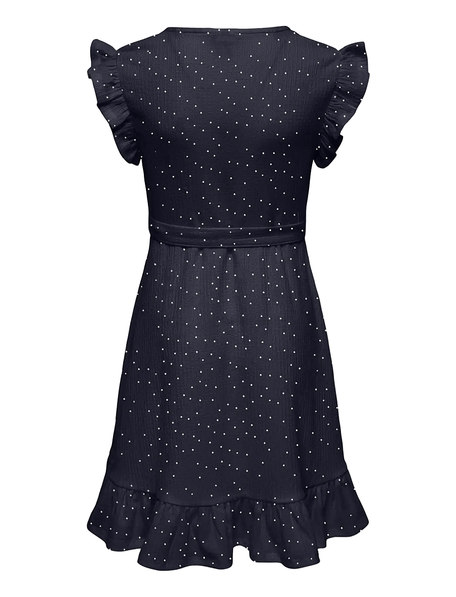 Kids Only - KOGHILLARY V NECK DRESS CS JRS - kurzärmelige freizeitkleider - night sky - 1