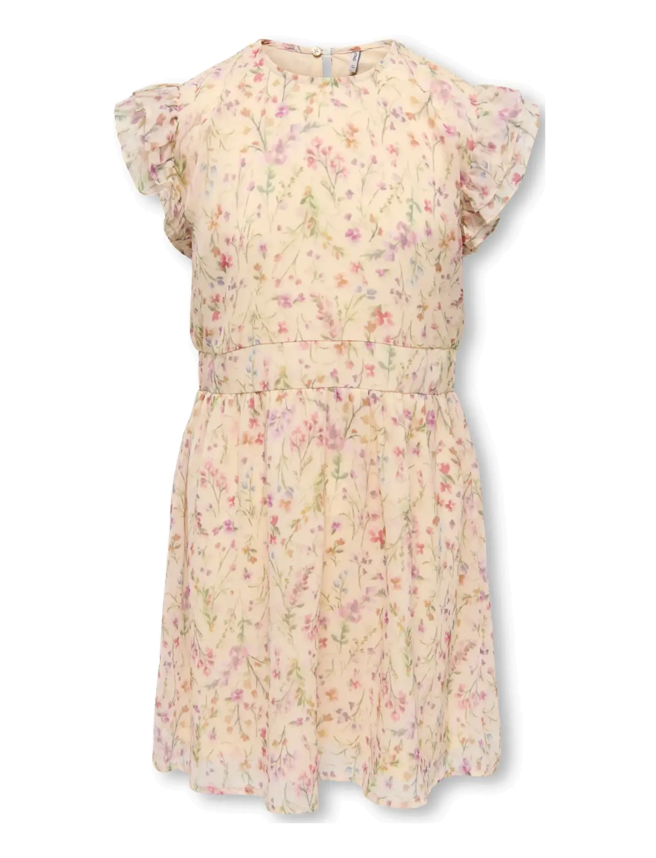 Kinder ONLY Kogasta Life S/S Kleid Wvn Cream - 158 - Kinder
