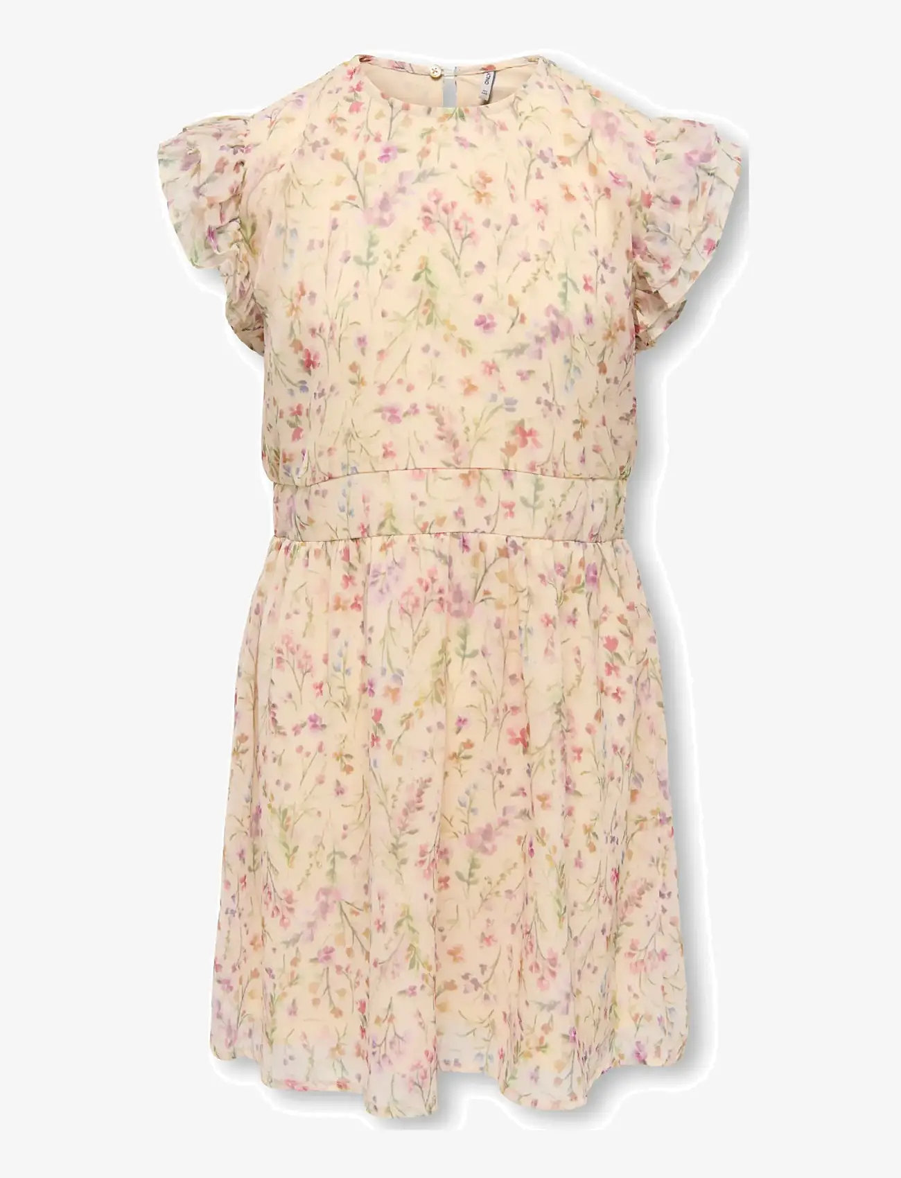 Kids Only - KOGASTA LIFE S/S DRESS WVN - lühikeste varrukatega vabaaja kleidid - white - 0