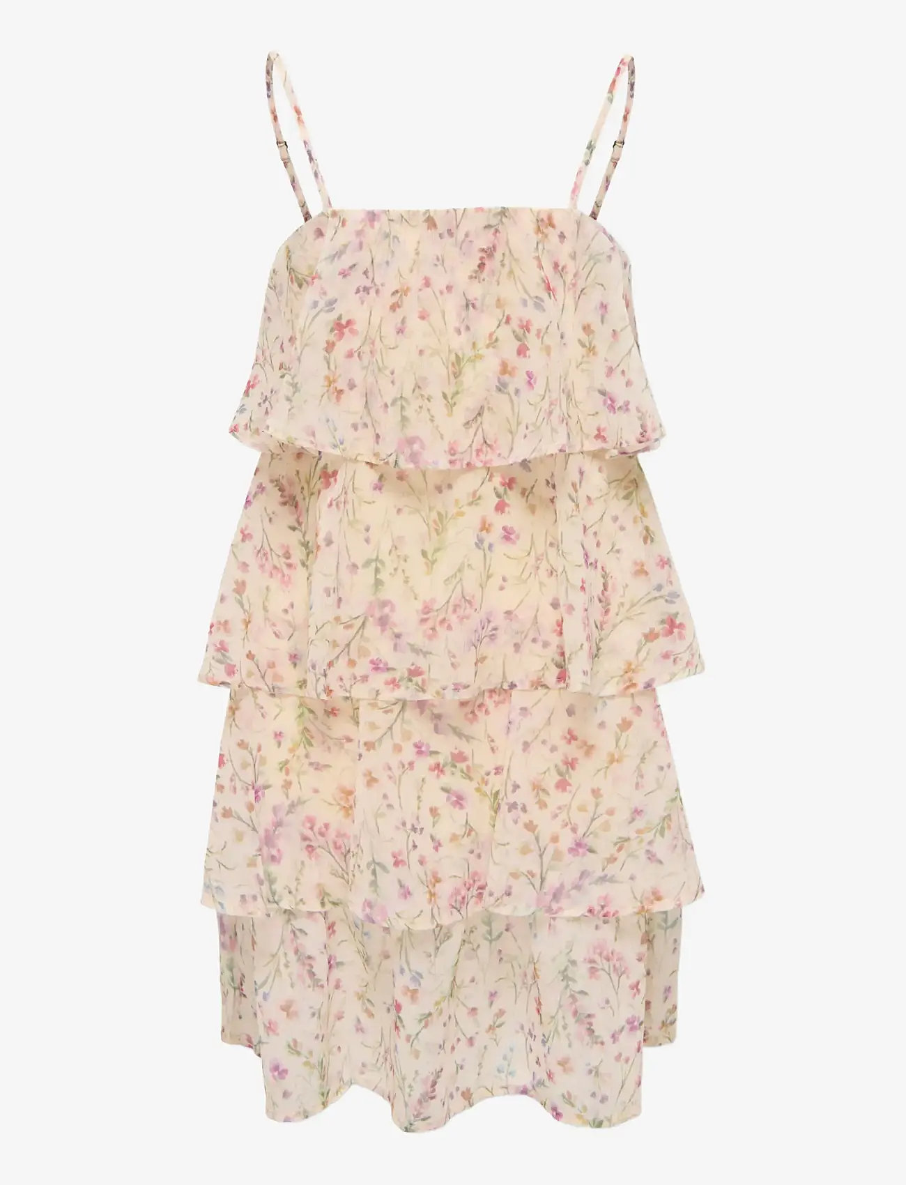 Kids Only - KOGASTA LIFE STRAP LAYER DRESS WVN - Ärmlösa vardagsklänningar - white - 0