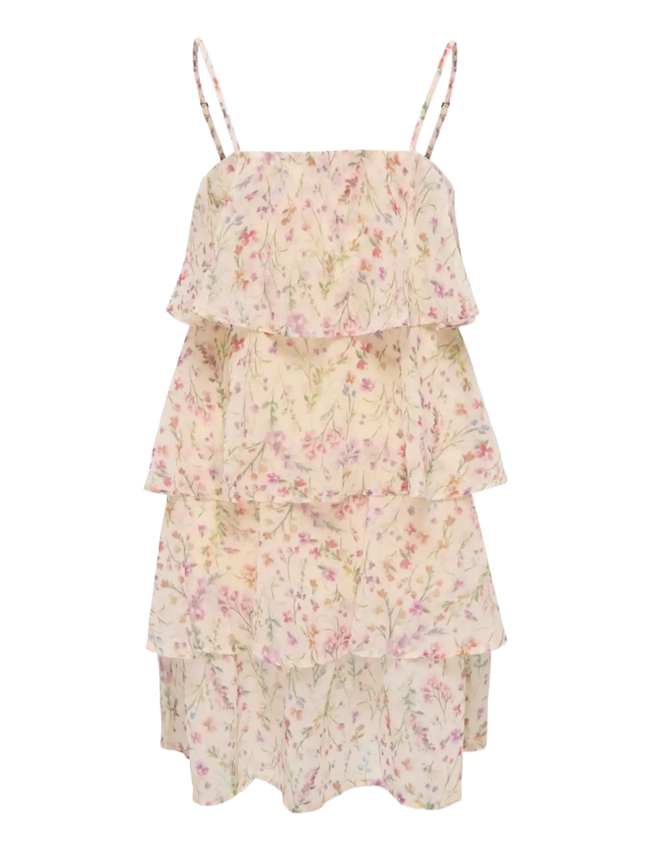Kids Only KOGASTA LIFE STRAP LAYER DRESS WVN - Kids Only - WHITE / pink/rose