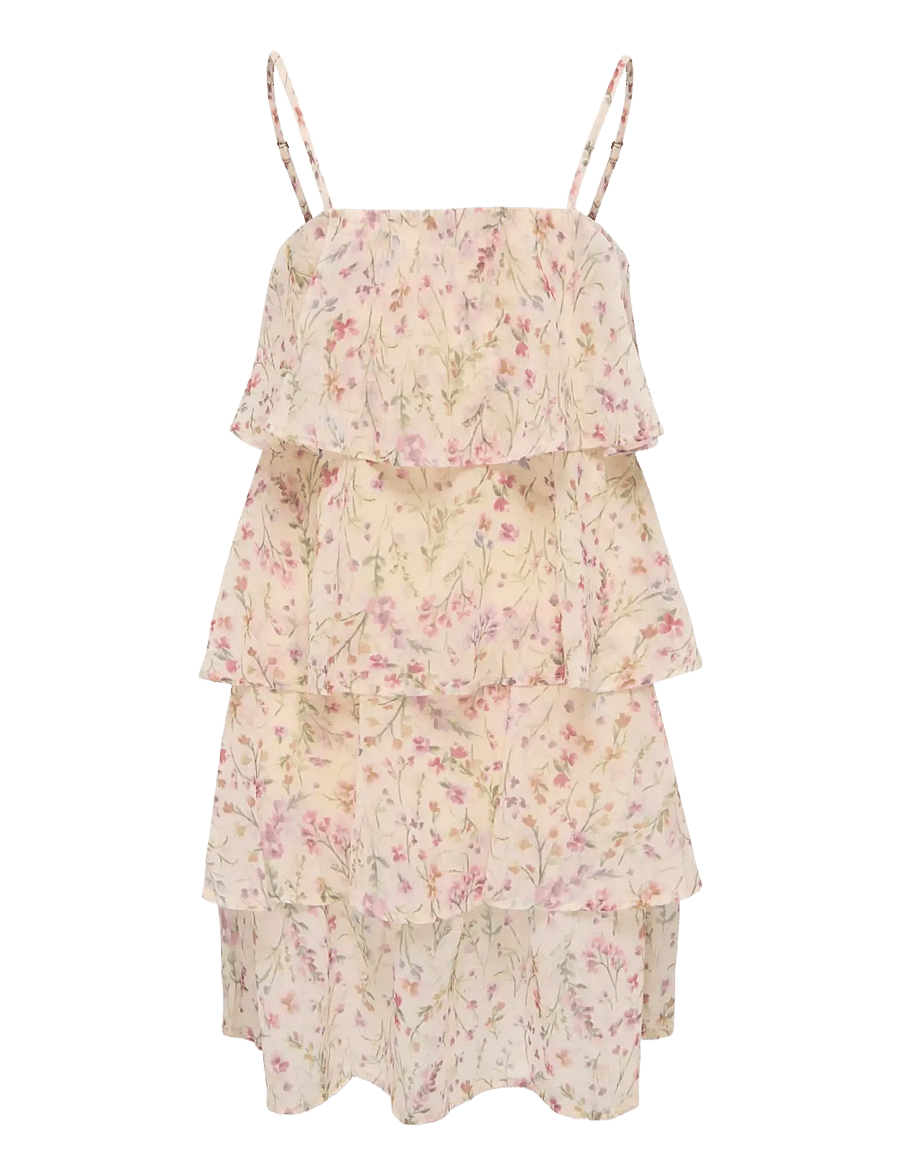 Kids Only - KOGASTA LIFE STRAP LAYER DRESS WVN - Ærmeløse hverdagskjoler - white - 0
