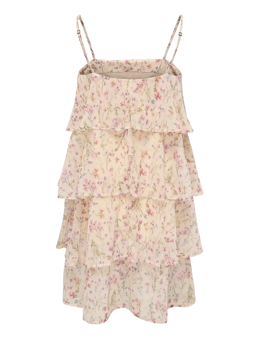Kids Only - KOGASTA LIFE STRAP LAYER DRESS WVN - Ærmeløse hverdagskjoler - white - 1