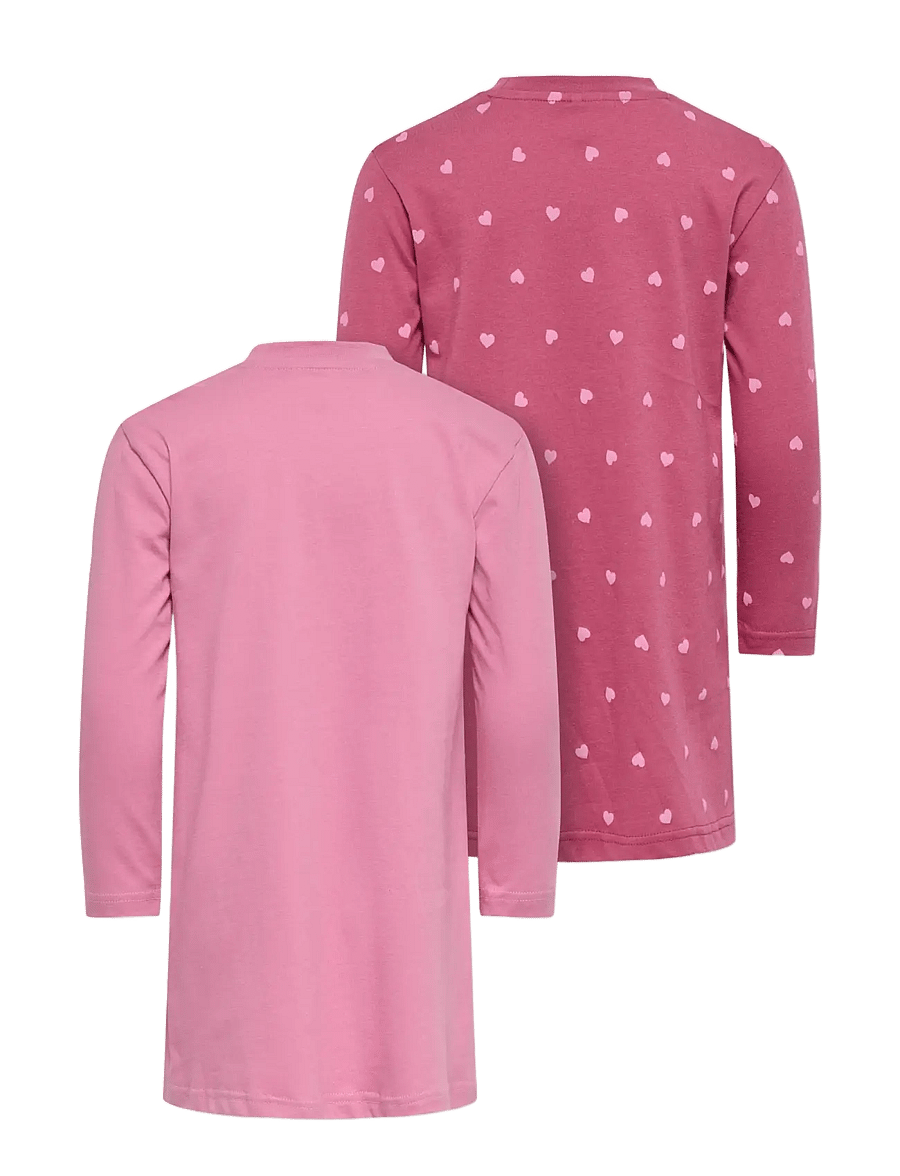 Kids Only - KMGRILA 2-P LS NIGHTWEAR DRESS JRS - rose wine - 2