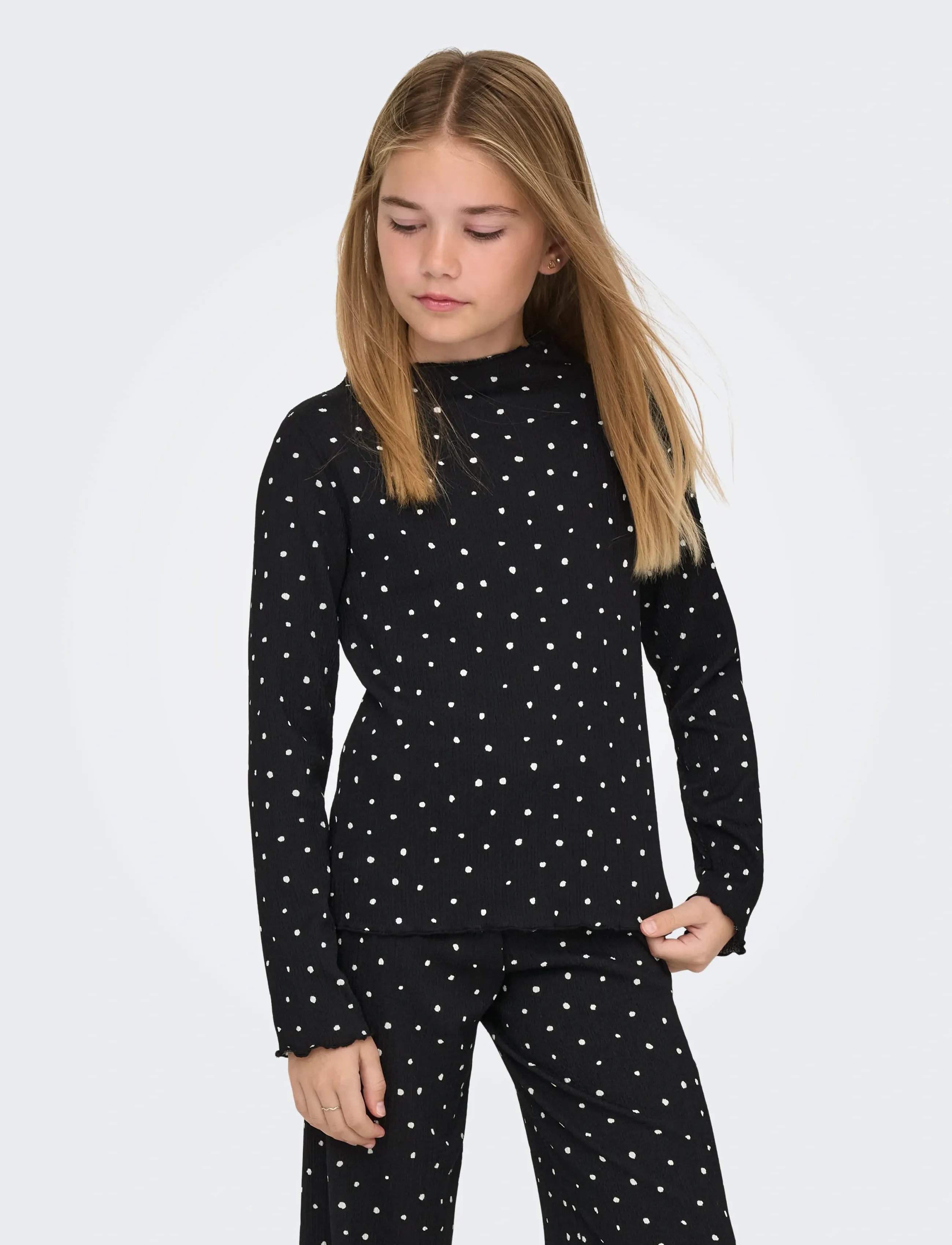Kids Only - KOGMELIA L/S TOP JRS - langærmede t-shirts - black - 0
