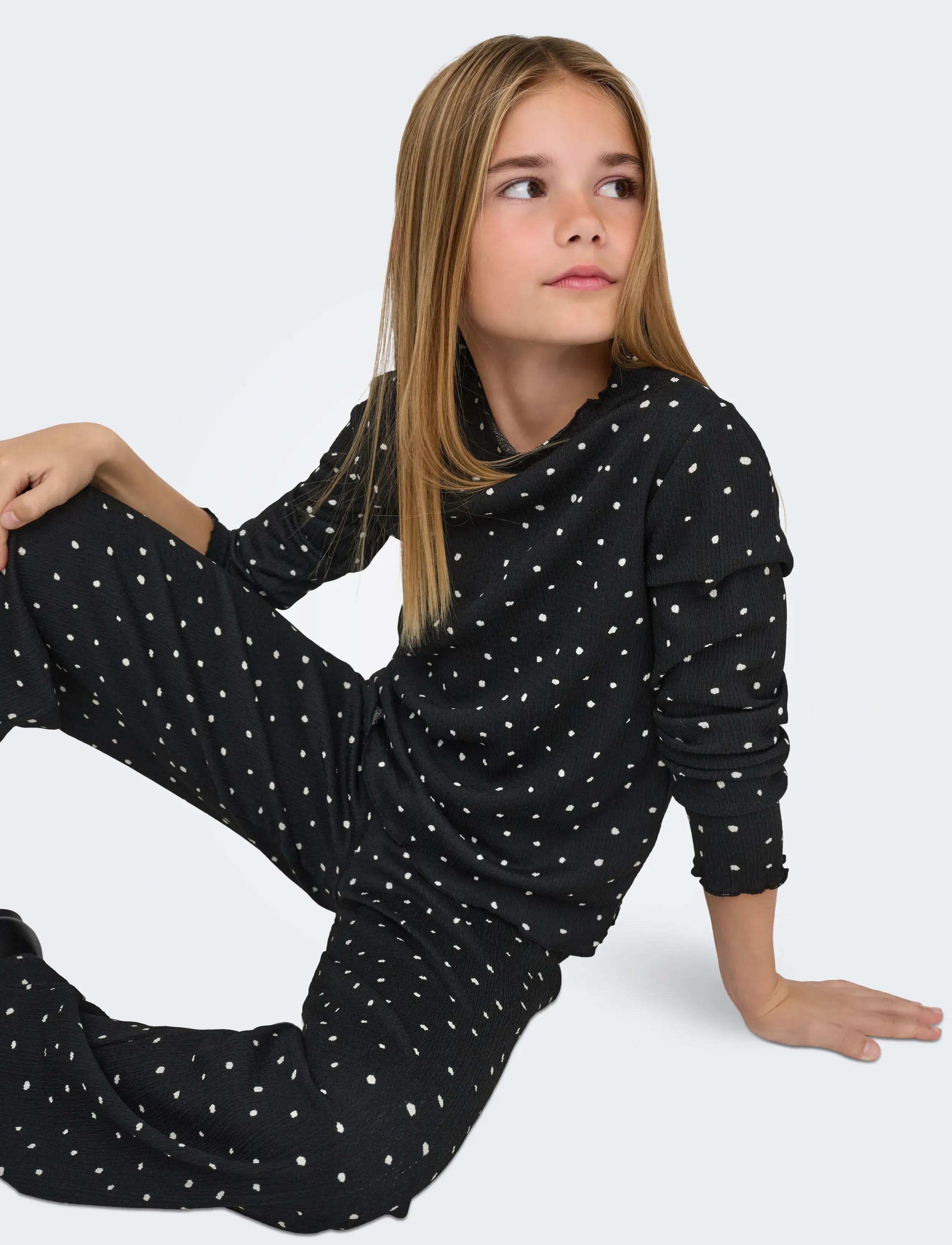 Kids Only - KOGMELIA L/S TOP JRS - langærmede t-shirts - black - 4