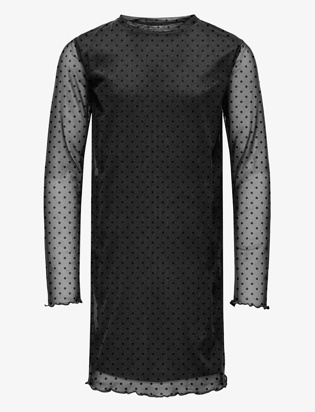 Kids Only - KOGDORA L/S MESH DRESS JRS - langærmede hverdagskjoler - black - 0
