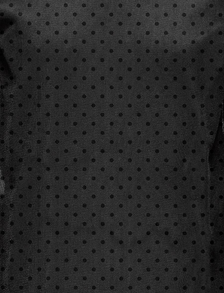 Kids Only - KOGDORA L/S MESH DRESS JRS - langärmelige freizeitkleider - black - 2