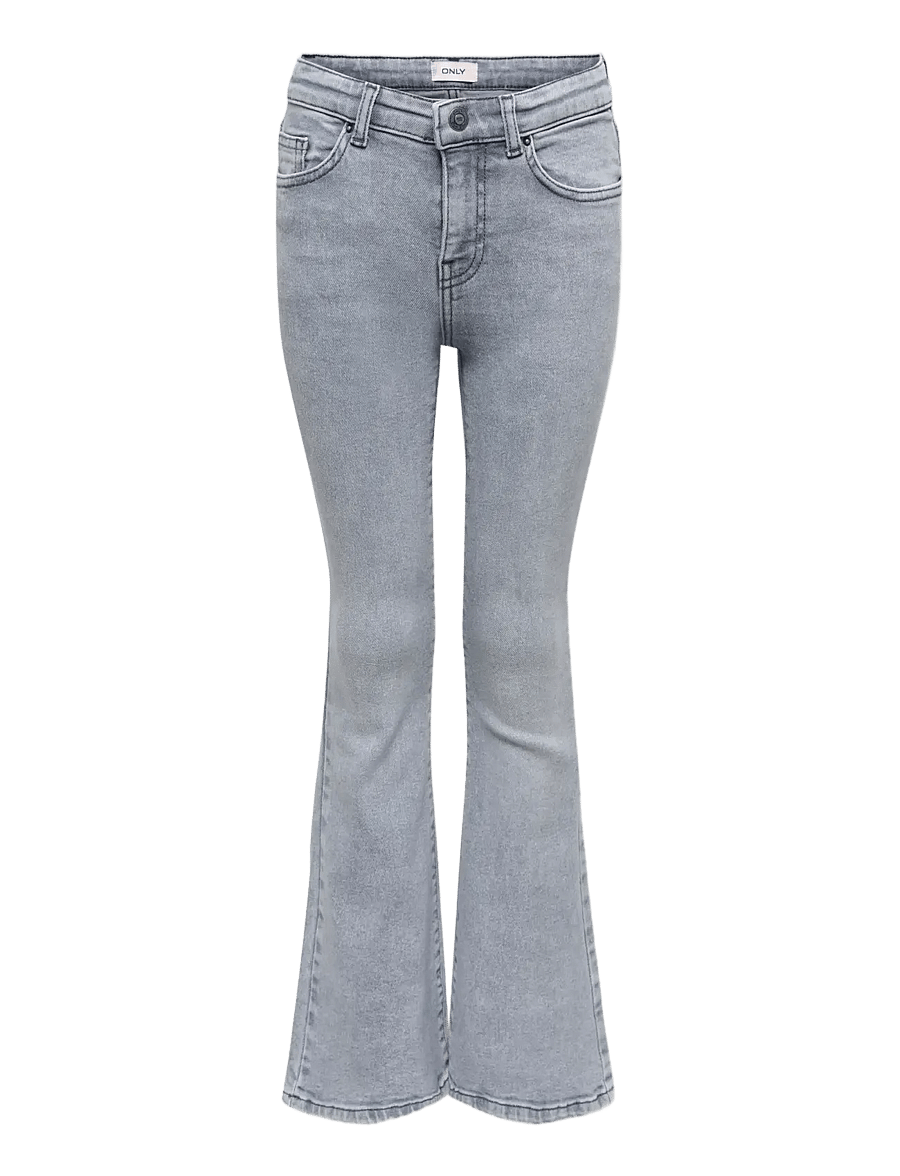 Kids Only - KOGJUICY REG FLARED REA708 DNM NOOS - hosen mit weitem bein - medium grey denim - 0
