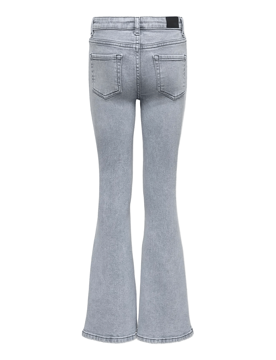 Kids Only - KOGJUICY REG FLARED REA708 DNM NOOS - hosen mit weitem bein - medium grey denim - 1
