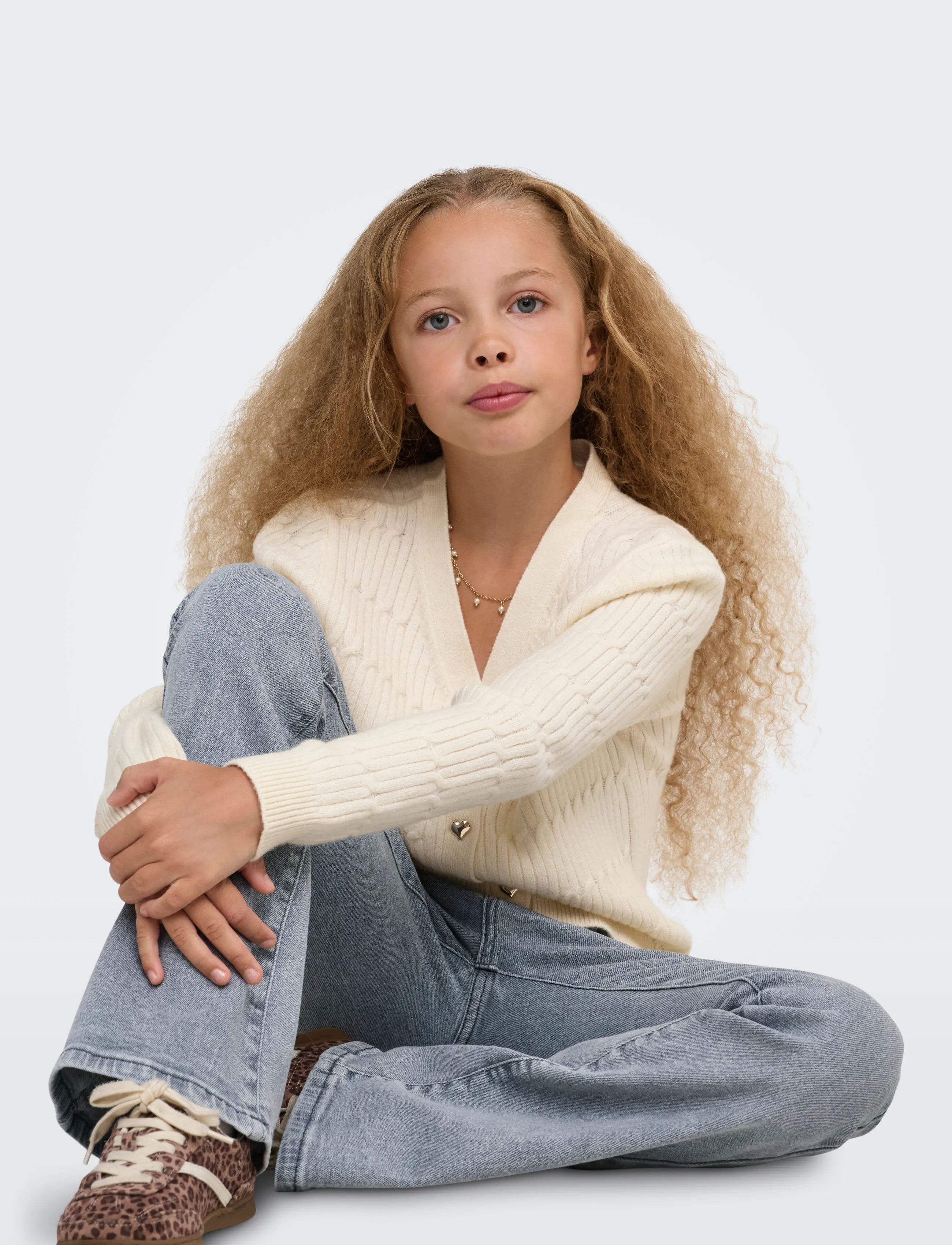 Kids Only - KOGJUICY REG FLARED REA708 DNM NOOS - hosen mit weitem bein - medium grey denim - 5