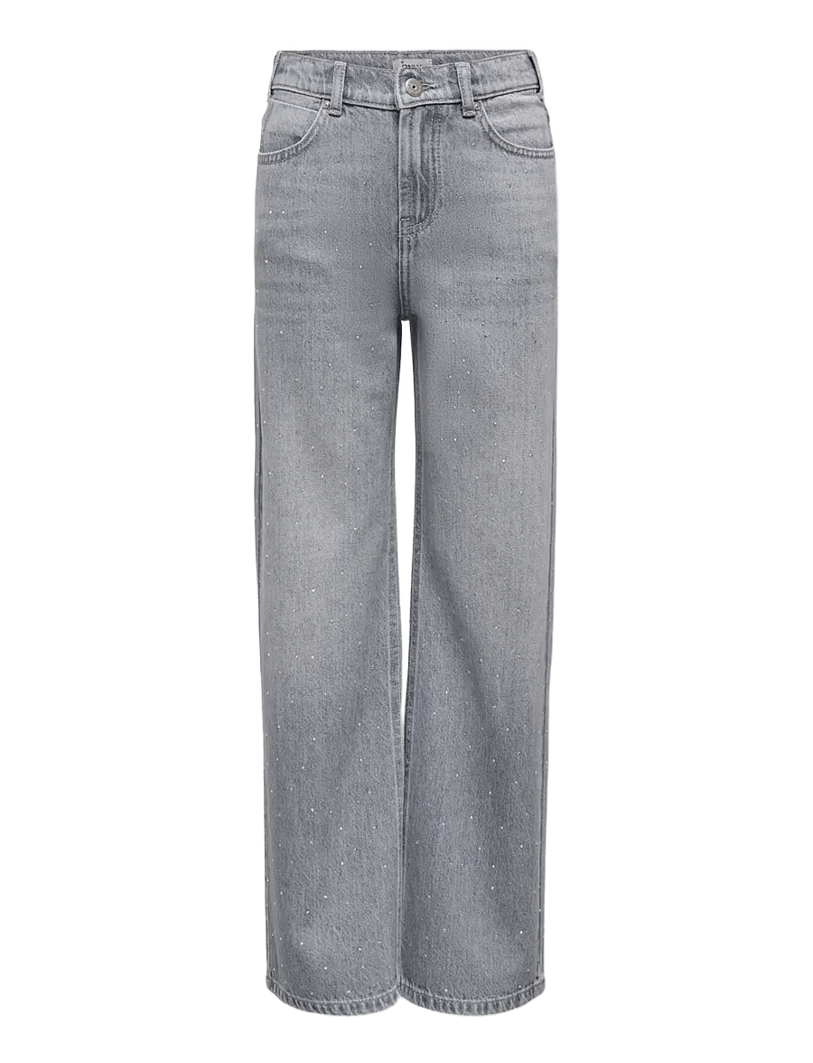 Kids Only - KOGCOBAIN RHS WIDE DNM AZG815 NOOS - hosen mit weitem bein - light grey denim - 0