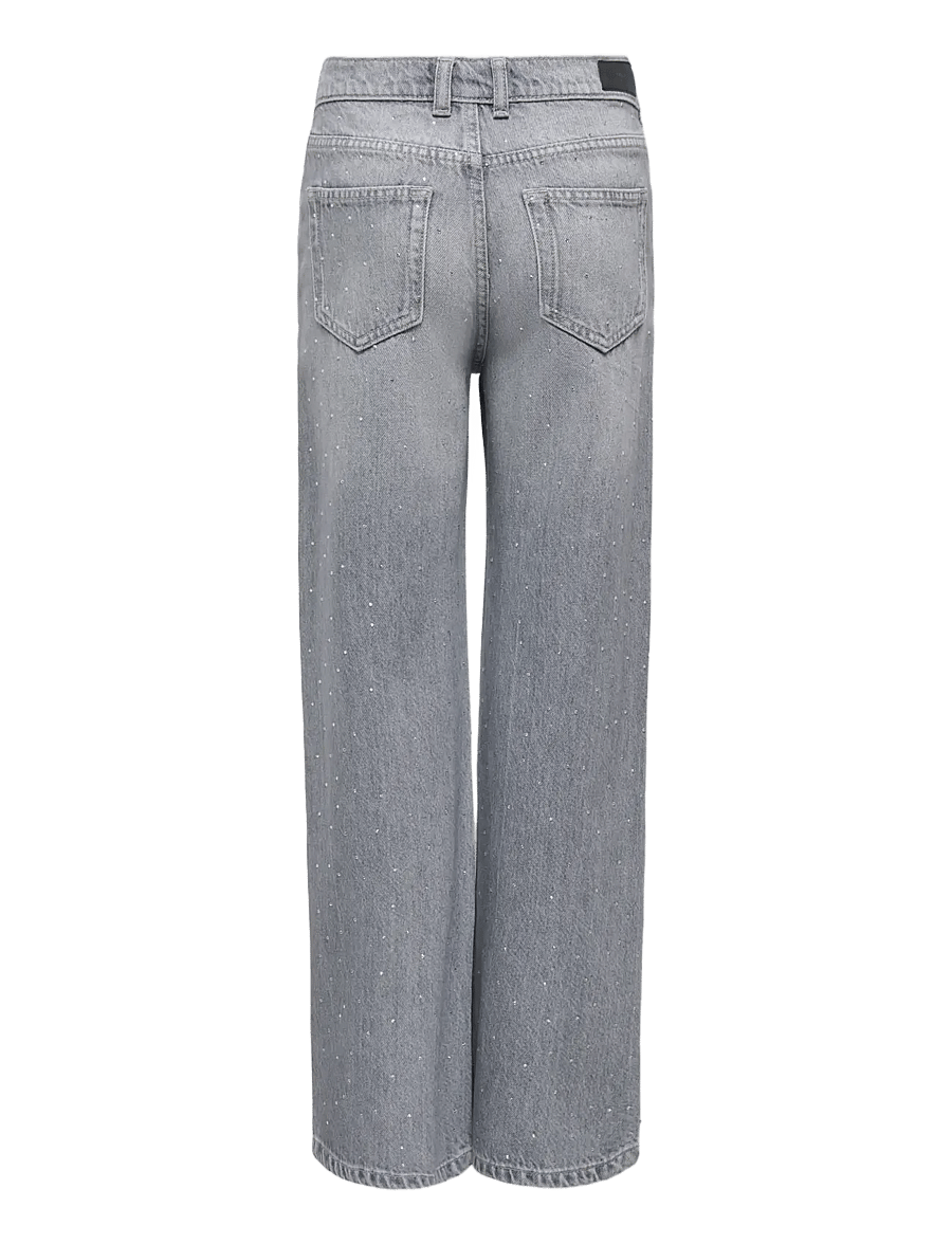 Kids Only - KOGCOBAIN RHS WIDE DNM AZG815 NOOS - hosen mit weitem bein - light grey denim - 1
