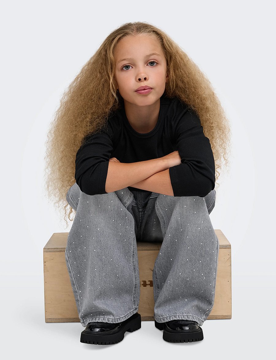 Kids Only - KOGCOBAIN RHS WIDE DNM AZG815 NOOS - jeans met wijde pijpen - light grey denim - 5