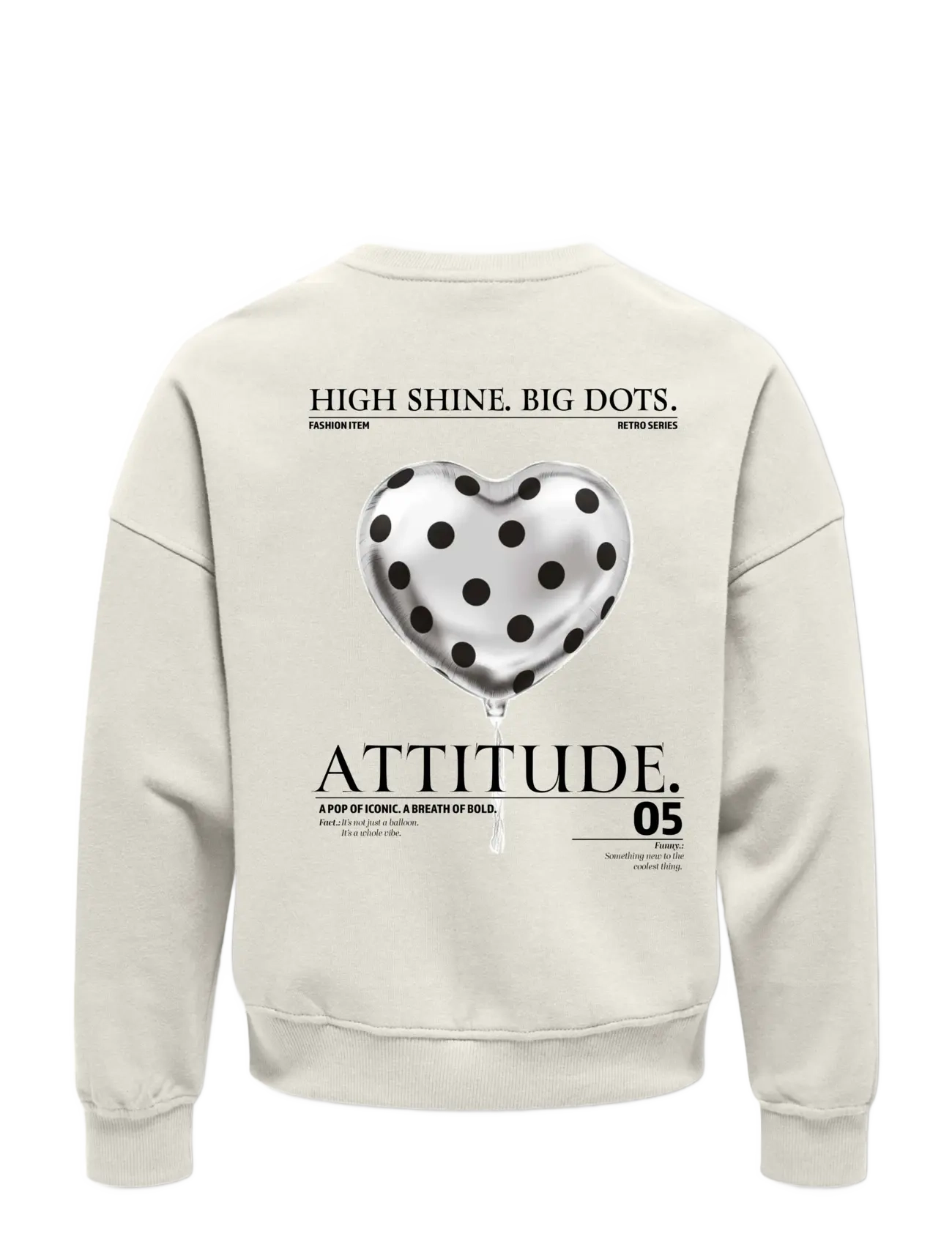Kids Only - KOGDOTTIE L/S O-NECK SWEATSHIRT SWT - sweatshirts - tofu - 1