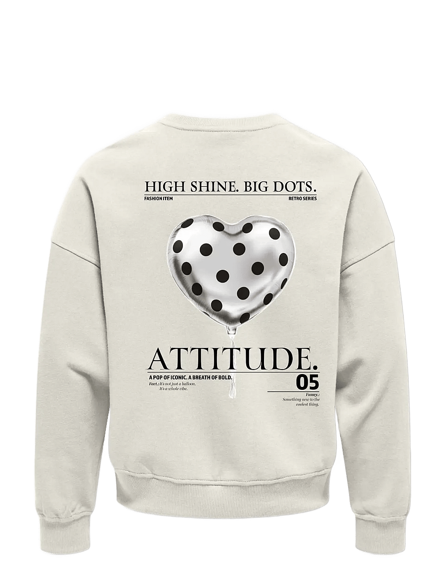 Kids Only - KOGDOTTIE L/S O-NECK SWEATSHIRT SWT - joggingpeysur - tofu - 1