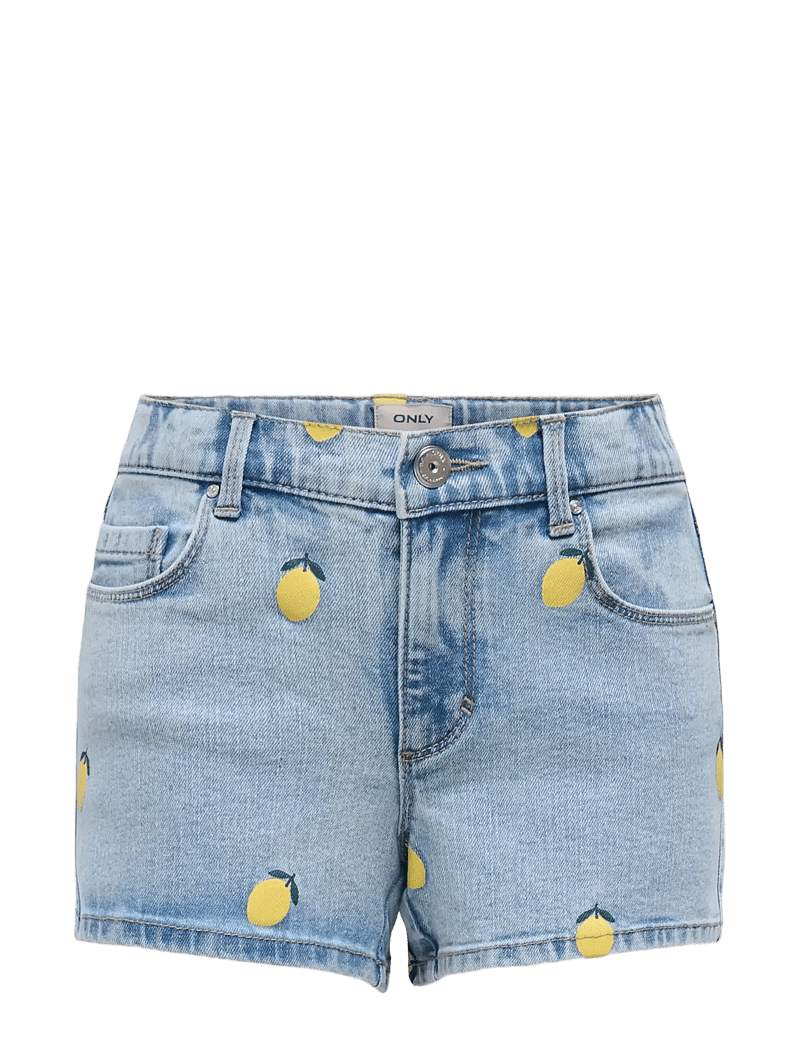 Kids Only - KOGBLAIR PRINT DNM SHORTS PIM EX - lühikesed teksapüksid - light blue denim - 0
