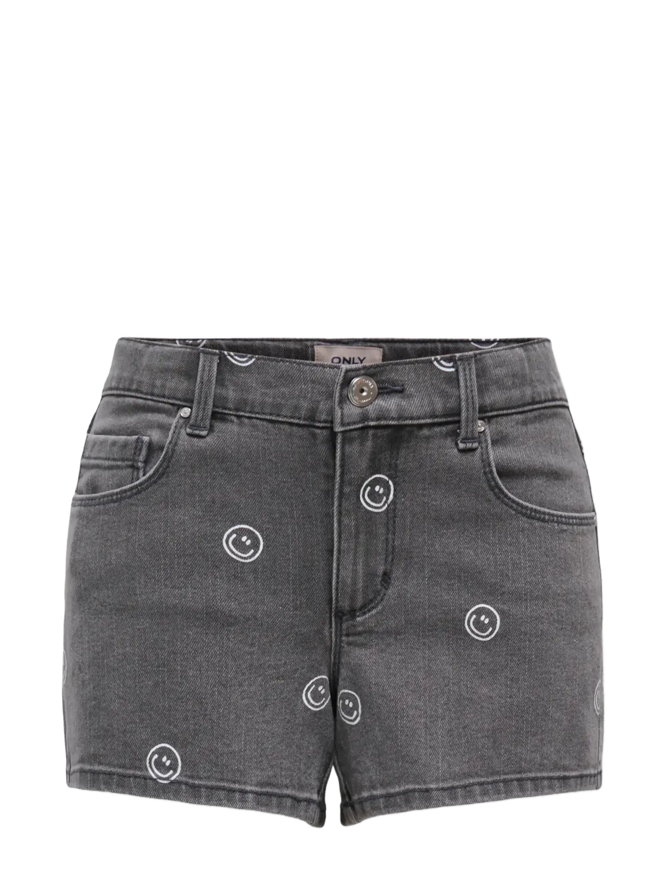 Kinder ONLY Kogblair Print Dnm Shorts Pim Ex Grau - 128 - Kinder