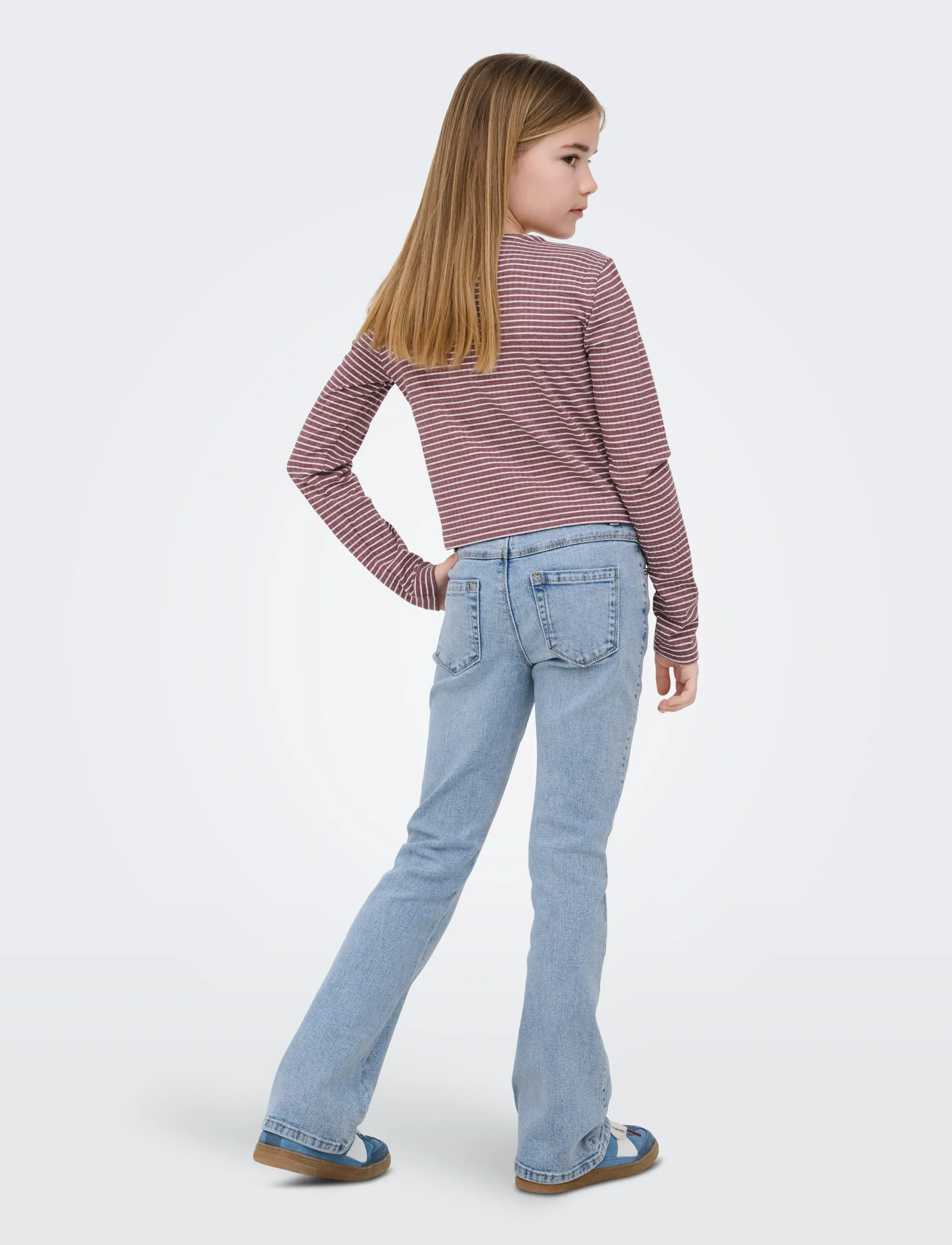 Kids Only - KOGBLAIR LIFE REG FLARED DNM PIM EX - dżinsy typu bootcut - light blue denim - 3