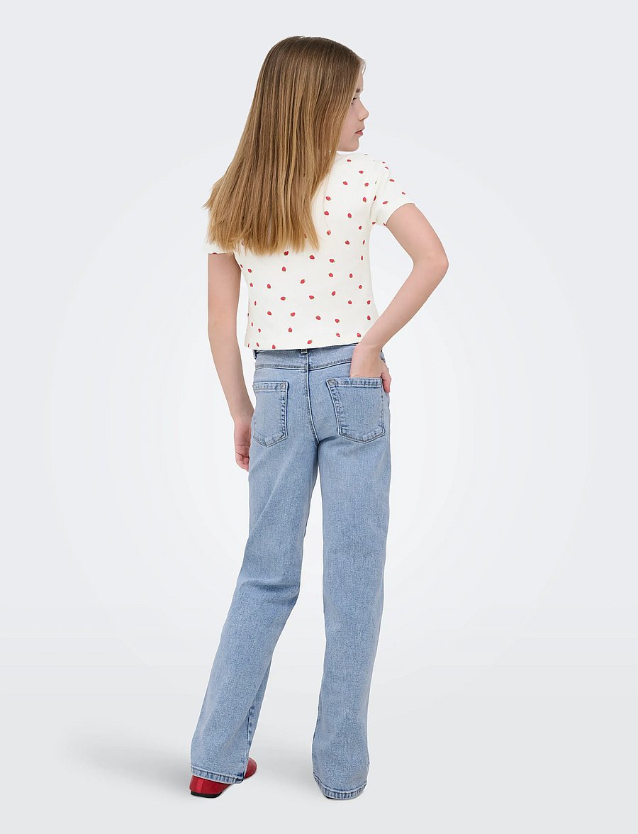 Kids Only - KOGBLAIR WIDE DNM JEANS PIM EX - brede jeans - light blue denim - 3