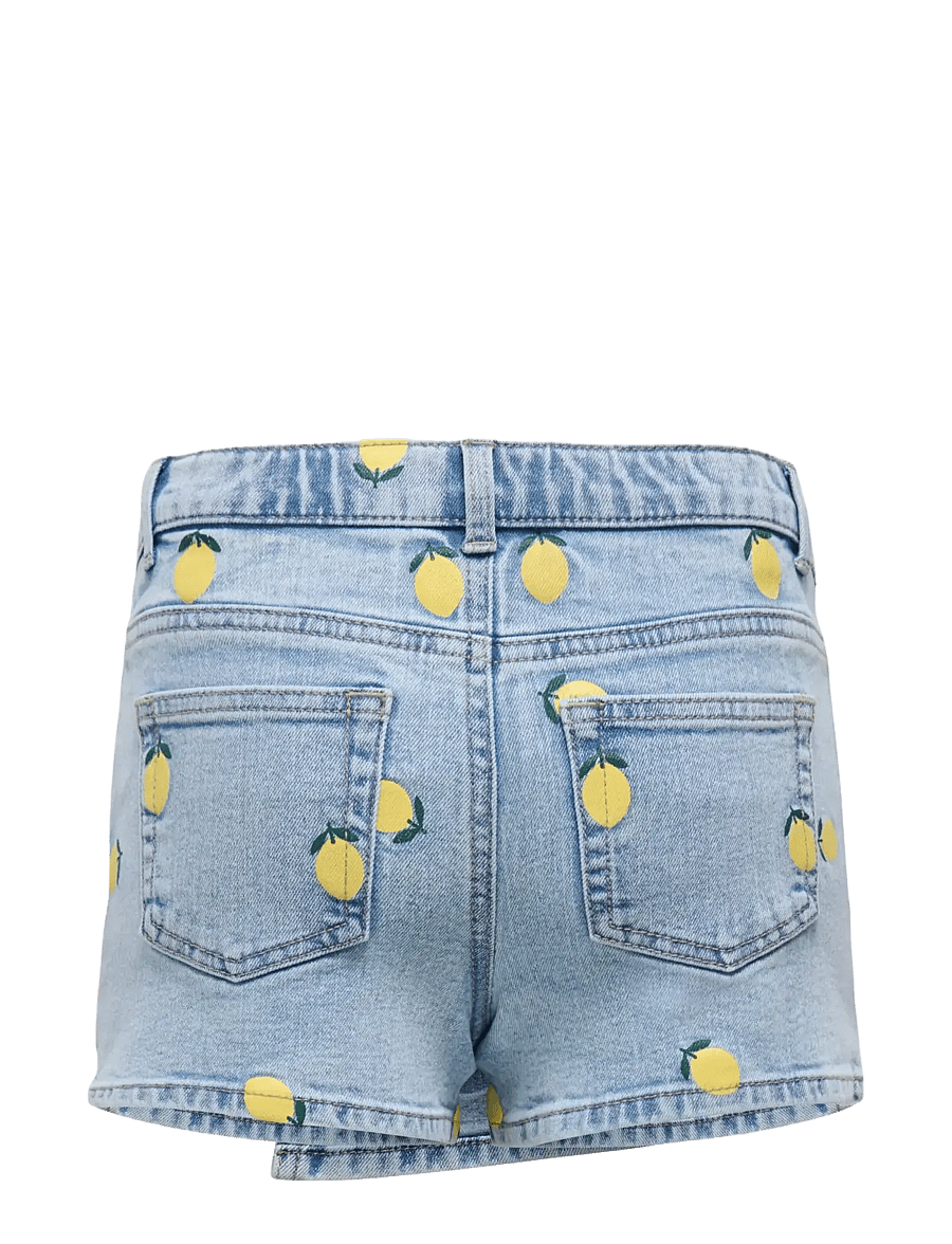 Kids Only - KOGBLAIR REG PRINTED SKORT DNM PIM EX - byxkjolar - light blue denim - 1