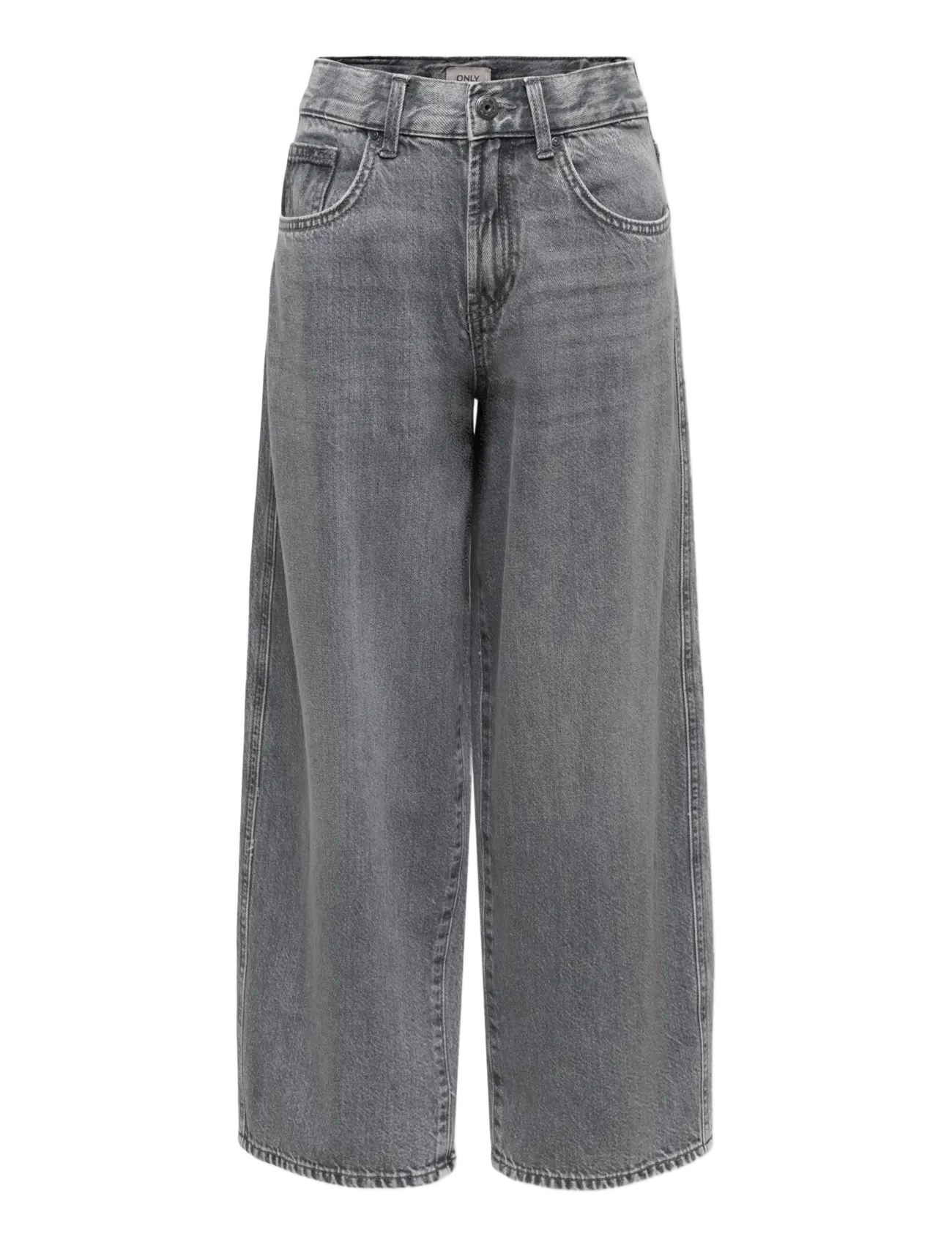 Kids Only KOGTAYLOR HW BARREL DNM PIM828 NOOS - Brede jeans - MEDIUM GREY DENIM / grey
