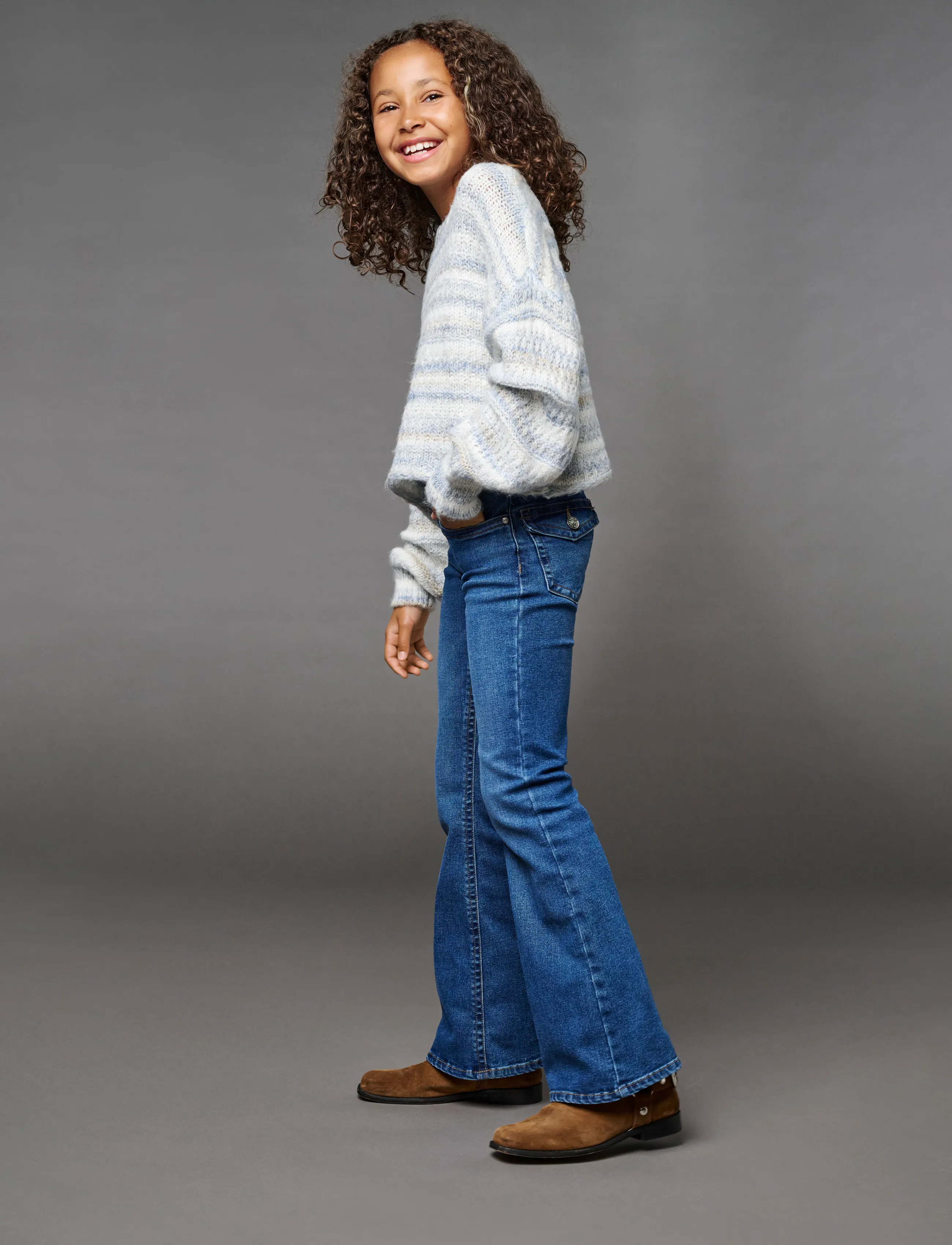 Kids Only KOGPHOEBE LW BA POC FLA DNM MB PIM NOOS - Bootcut jeans - MEDIUM BLUE DENIM / blue