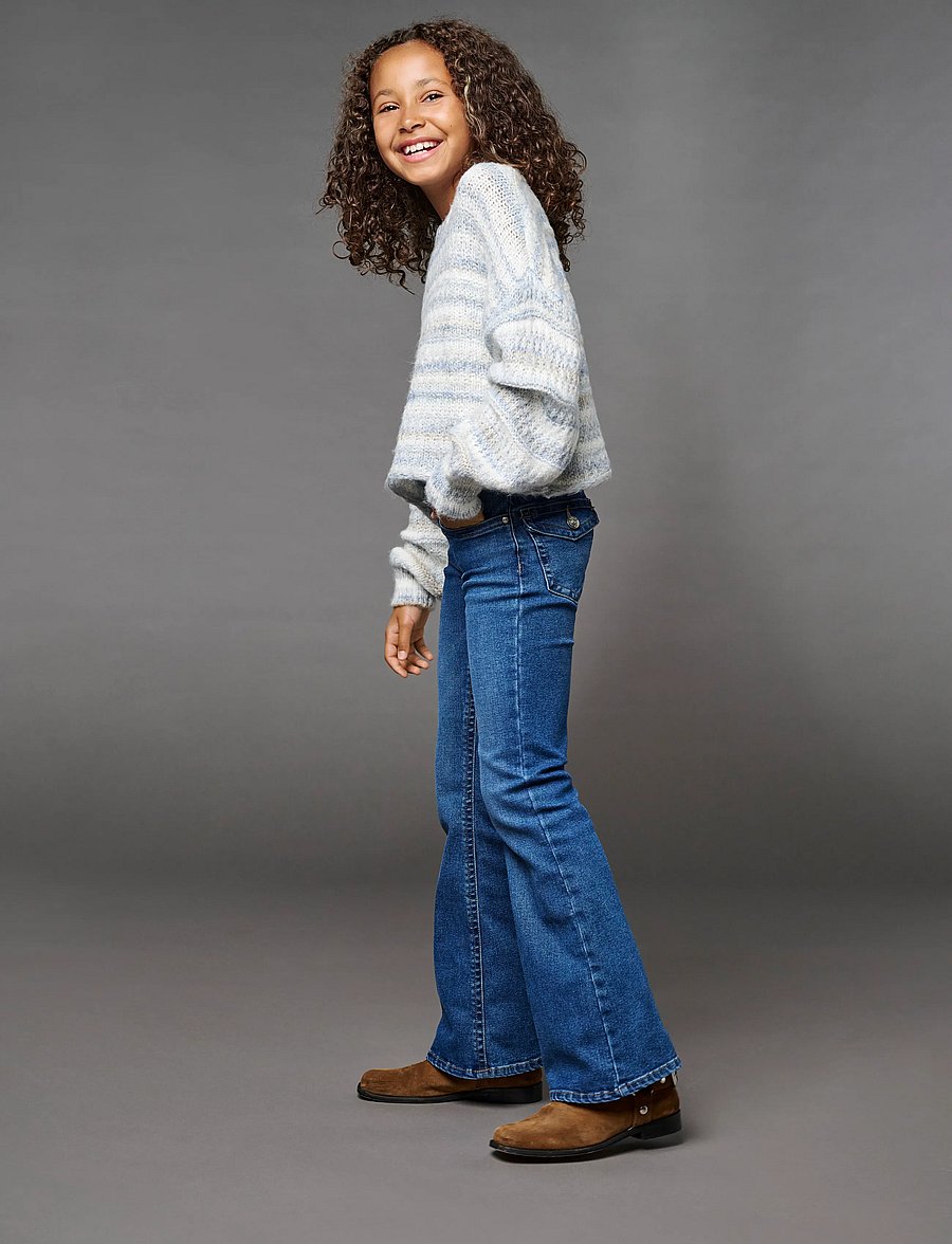 Kids Only - KOGPHOEBE LW BA POC FLA DNM MB PIM NOOS - bootcut jeans - medium blue denim - 0