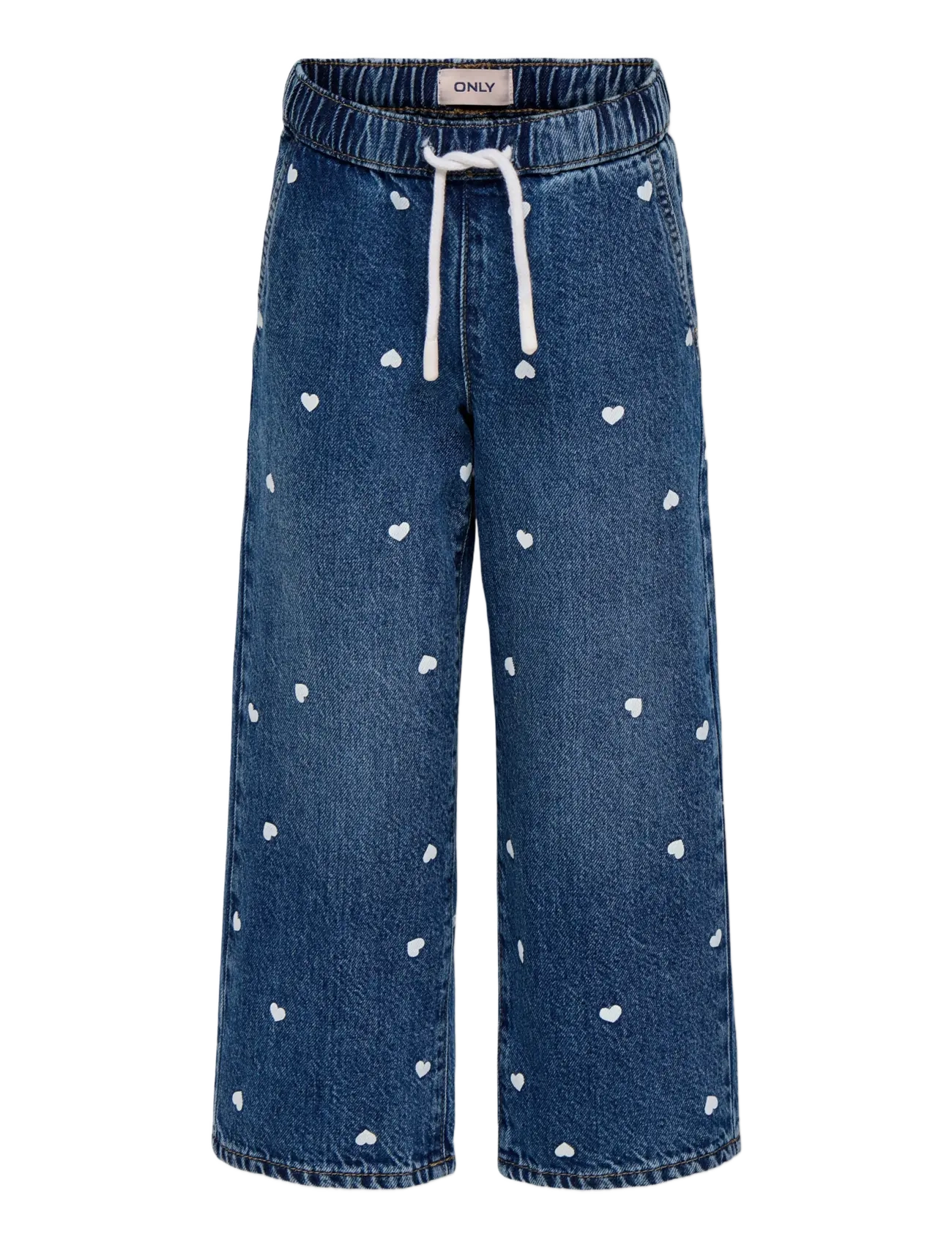 Kids Only KMGPIERCE WIDE PRINT JEANS DNM PIM - Kids 98-134 - MEDIUM BLUE DENIM / blue