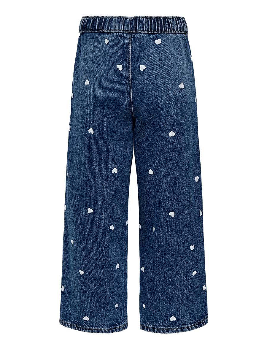 Kids Only - KMGPIERCE WIDE PRINT JEANS DNM PIM - medium blue denim - 1