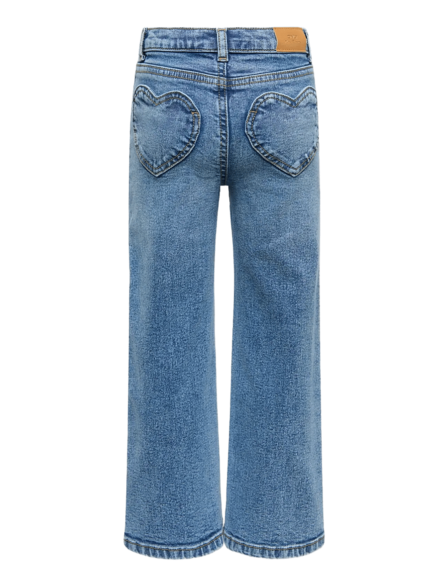 Kids Only - KMGJUICY WIDE HEART DNM AZG367 NOOS - laiad teksad - medium blue denim - 2