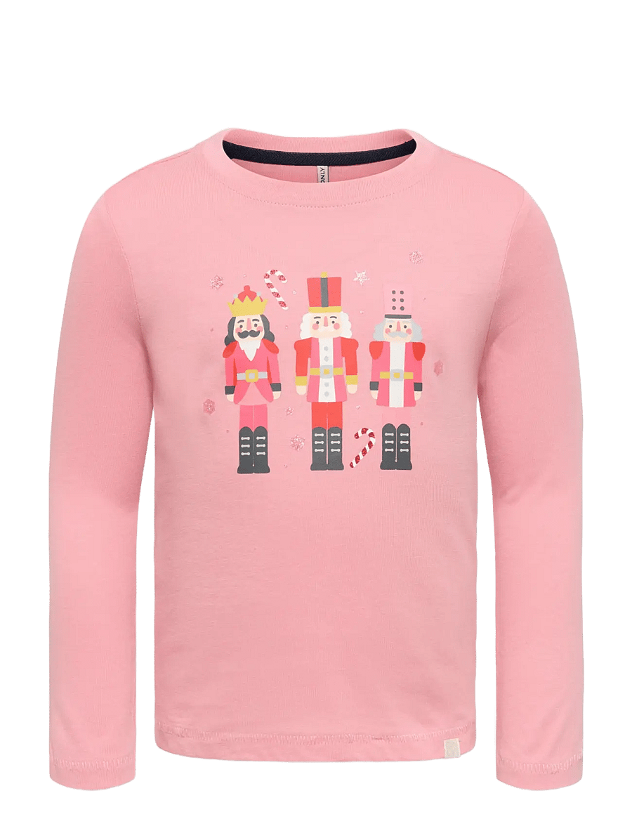 Kids Only - KMGCANDYCANE LIFE LS XMAS TEE BOX JRS - långärmade t-shirts - rose elegance - 0