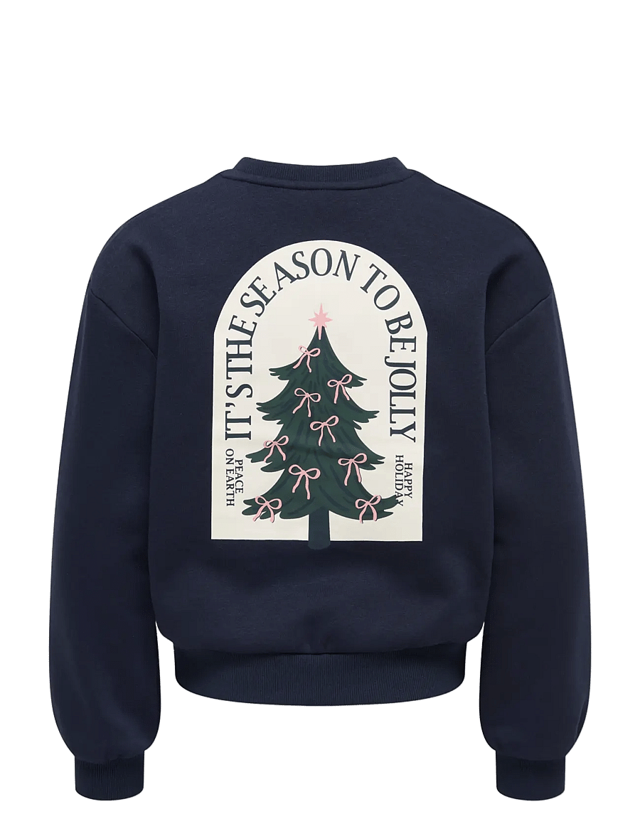 Kids Only - KOGELFIE LS XMAS BOXY O-NECK BOX SWT - sweatshirts - night sky - 1