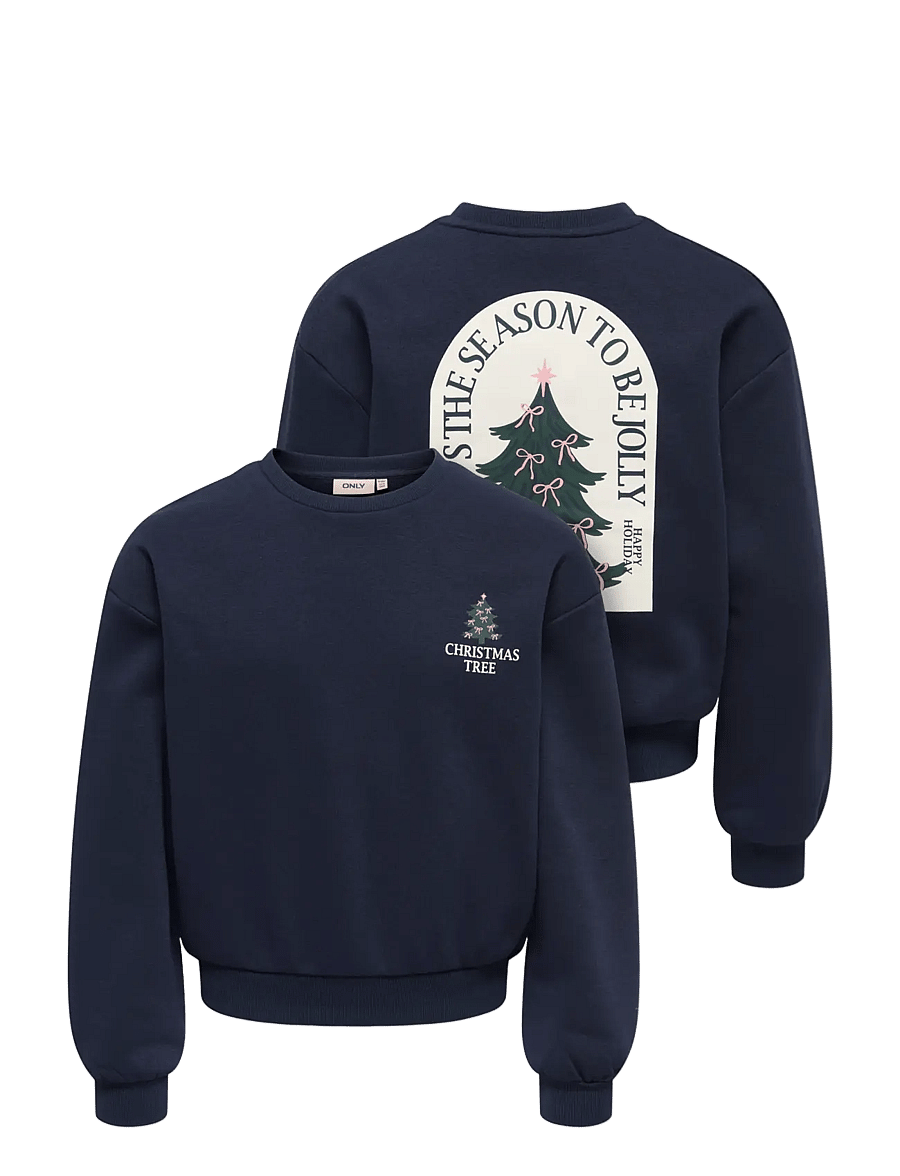 Kids Only - KOGELFIE LS XMAS BOXY O-NECK BOX SWT - sweatshirts - night sky - 2