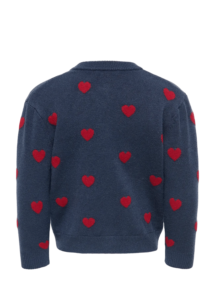 Kids Only - KMGROCA LIFE LS JACQUARD CARDIGAN KNT - kerged joped - navy blazer - 1
