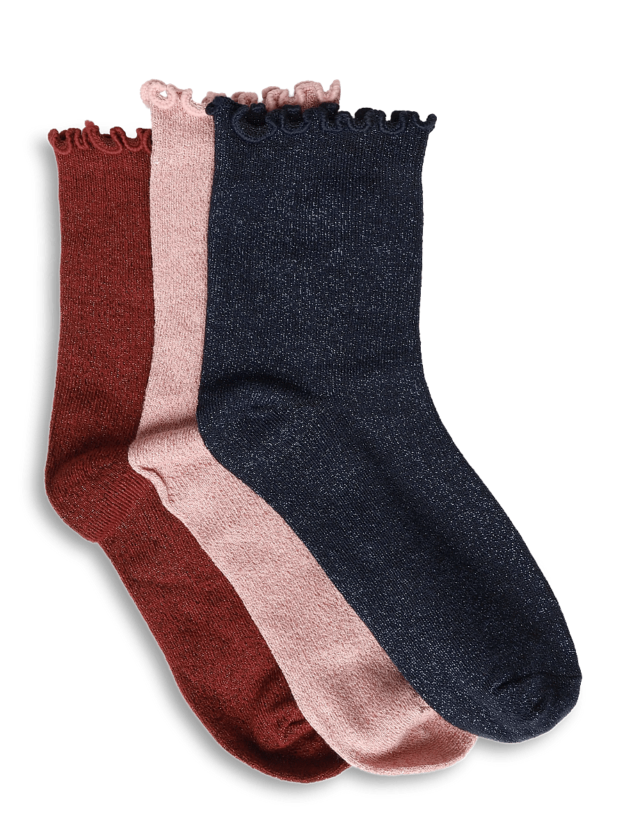 Kids Only - KOGWINTER XMAS GLITTER SOCKS 3-PACK ACC - strümpfe - cabernet - 1